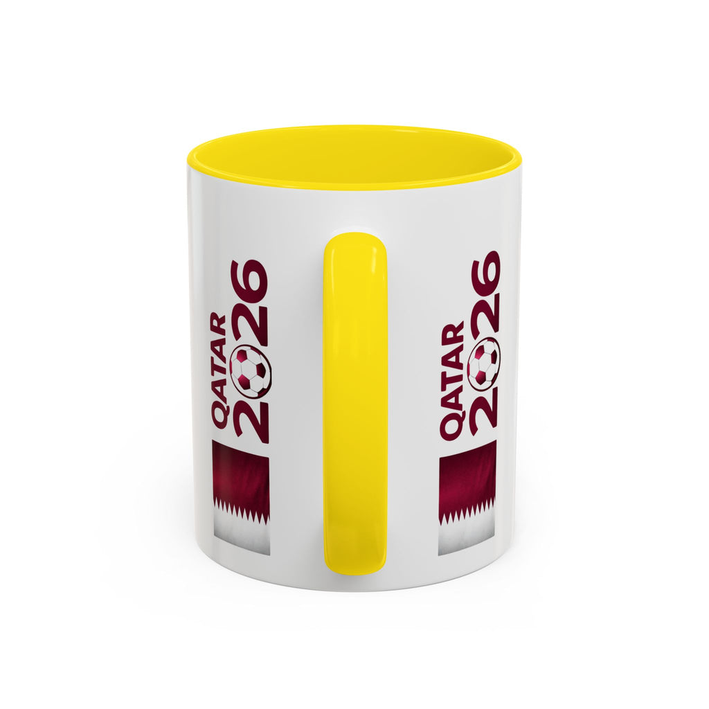 Qatar 2026 Football Passion Accent Coffee Mug (11/15oz)