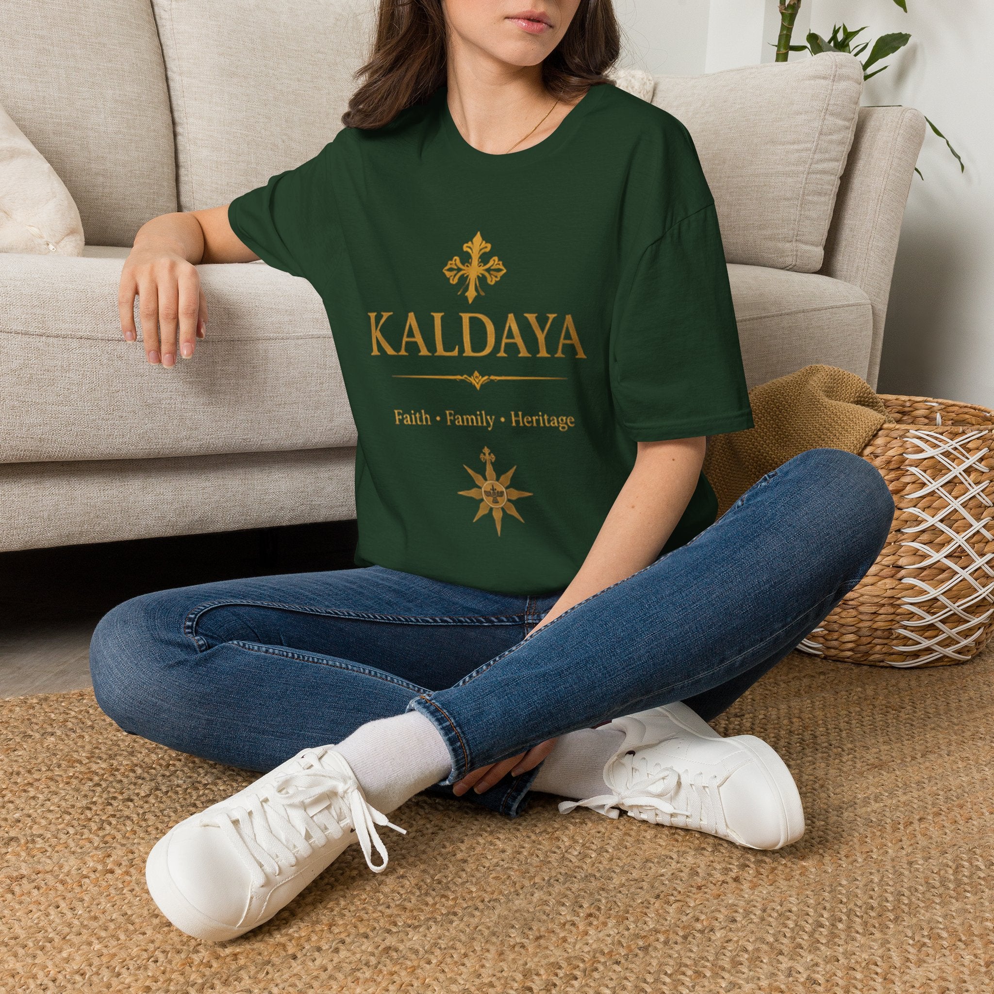 KALDAYA Gold Logo T‑Shirt — Elegant Faith & Heritage Tee