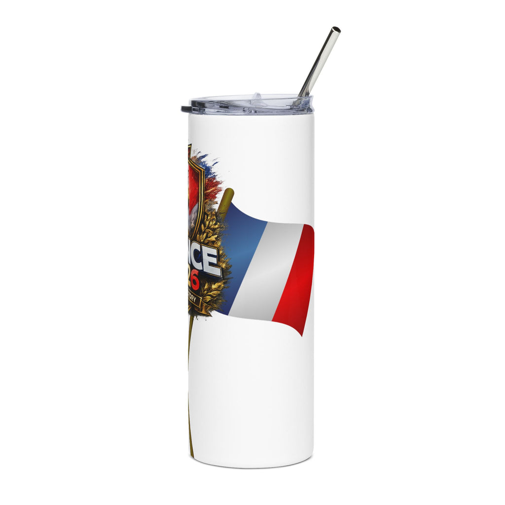 France 2026 Stainless Steel Tumbler — Road to Victory Soccer Fan Cup