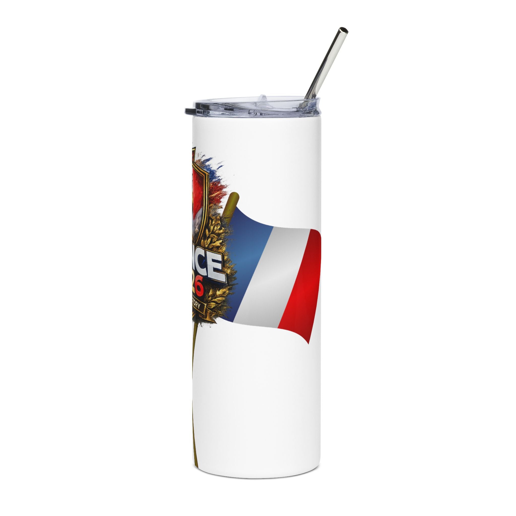 France 2026 Stainless Steel Tumbler — Road to Victory Soccer Fan Cup