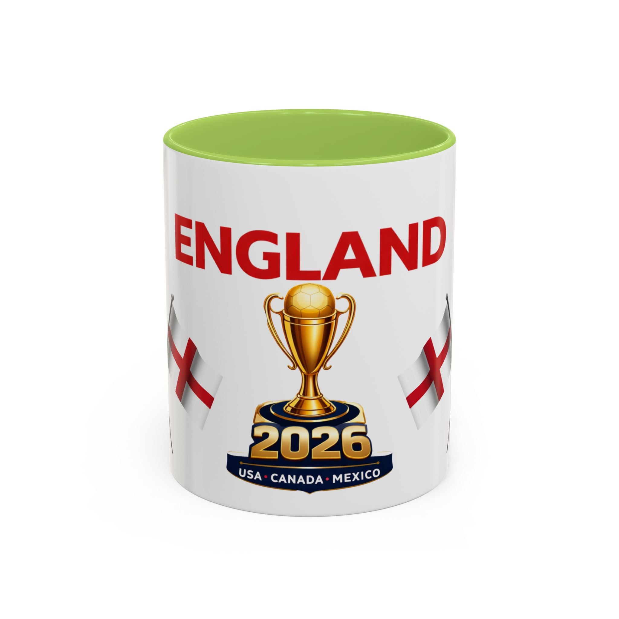England 2026 Soccer Trophy Accent Coffee Mug — Cup Fan Gift (11/15oz)