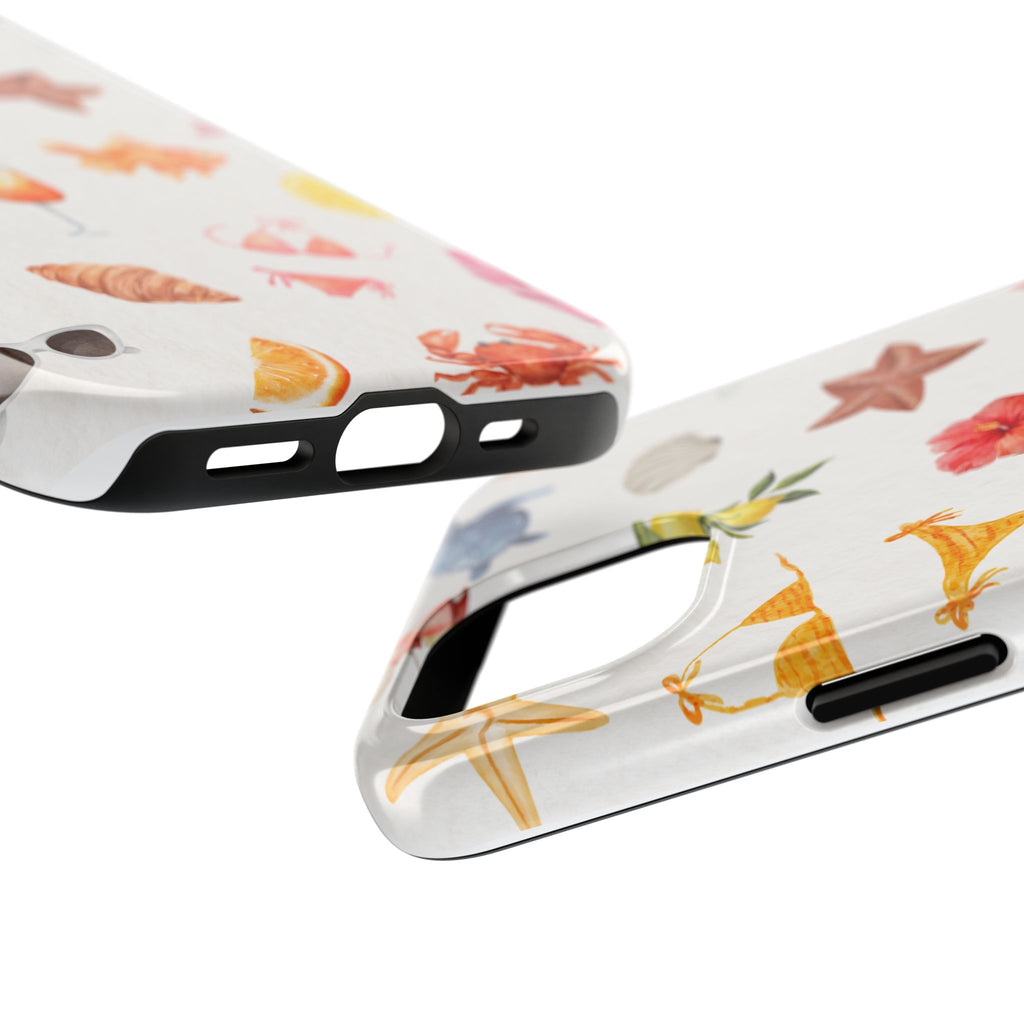 Summer Seashells Pattern Tough Phone Case — Beach Vacation Phone Cover