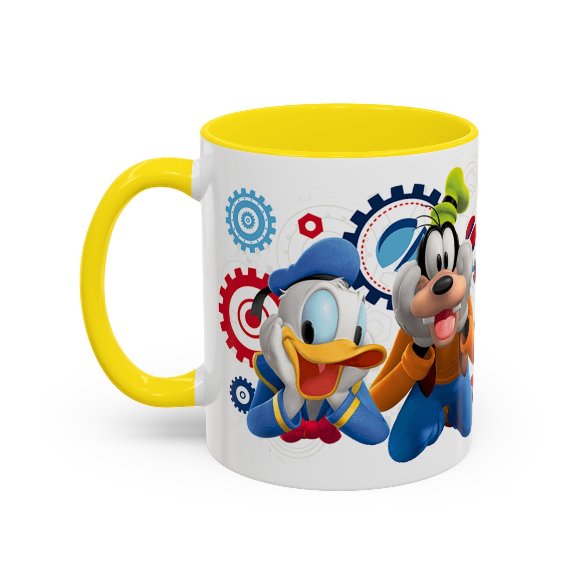 Disney Mickey & Friends Accent Coffee Mug – Mickey, Goofy & Pluto Cartoon Gift (11oz)