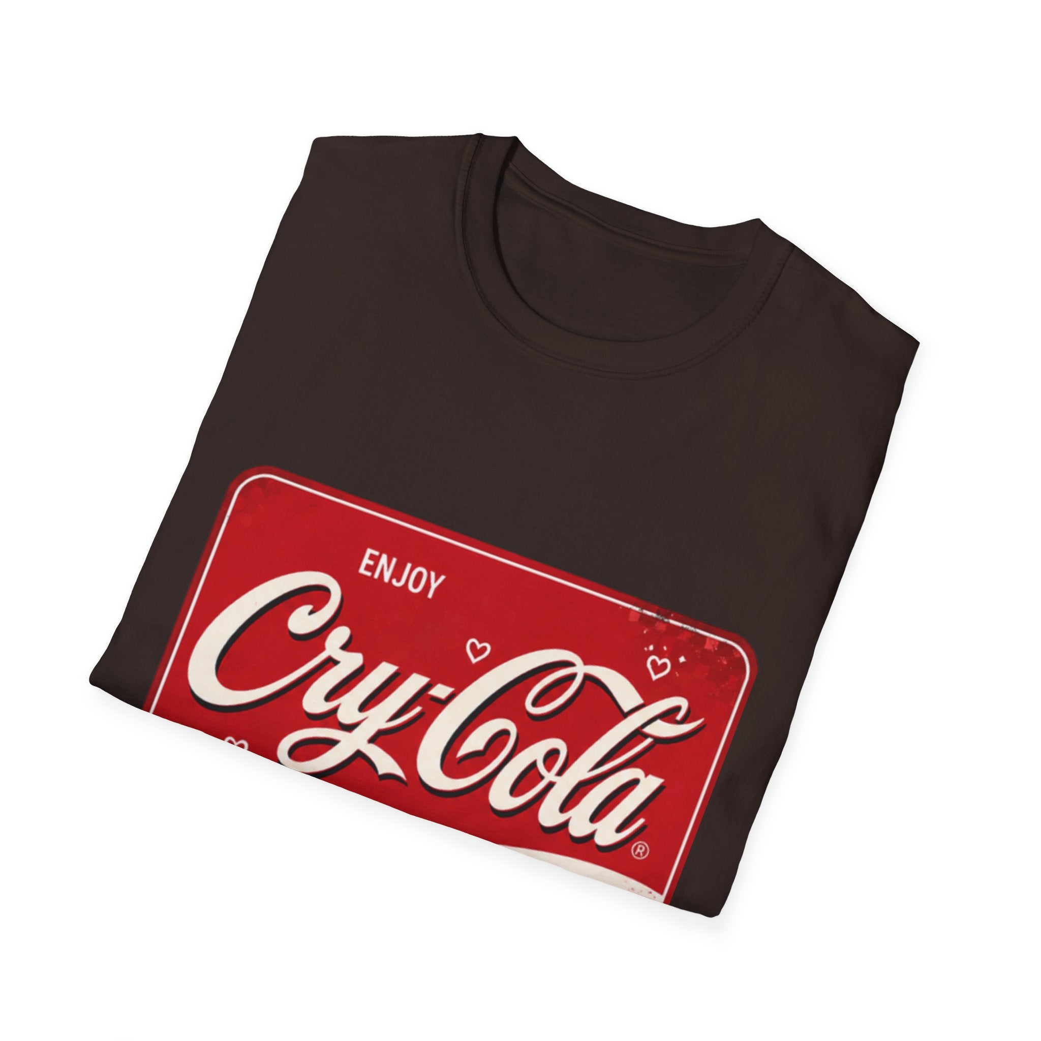 Cry-Cola Vintage Logo T-Shirt — "Taste the Emotion" Retro Soda Tee