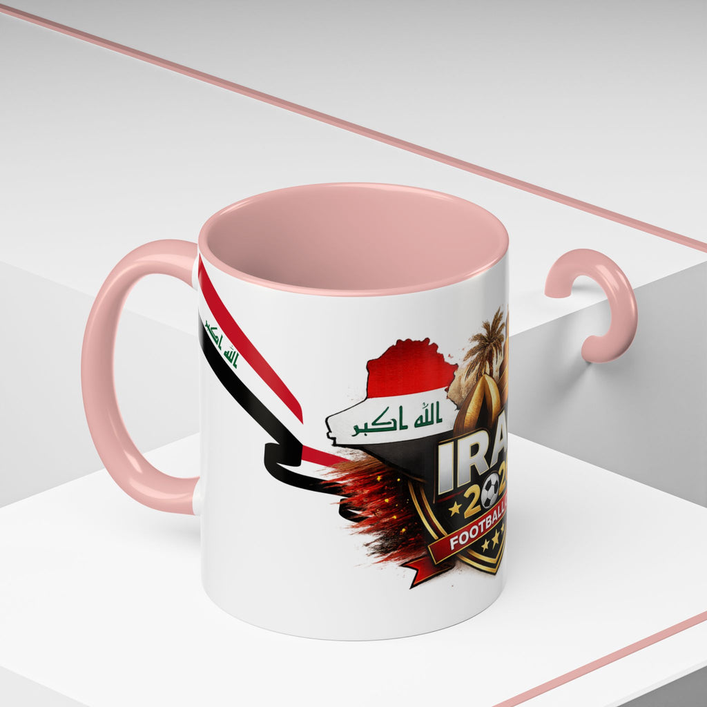 Iraq 2026 Football Cup Accent Coffee Mug – National Team Soccer Fan Gift