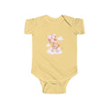 Baby Bear with Balloons Infant Bodysuit – Cute Pink Teddy Onesie for Newborns & Baby Showers