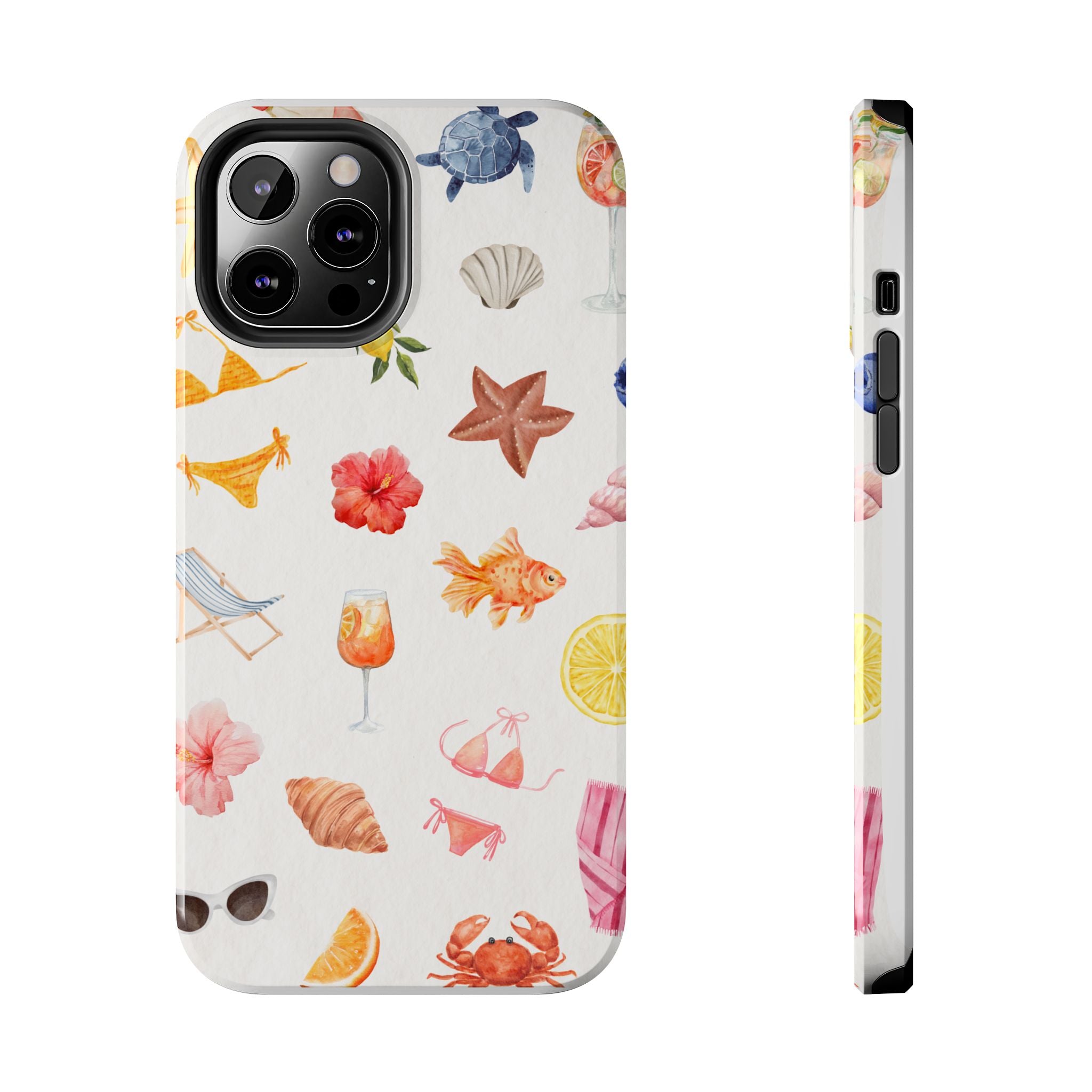 Summer Seashells Pattern Tough Phone Case — Beach Vacation Phone Cover