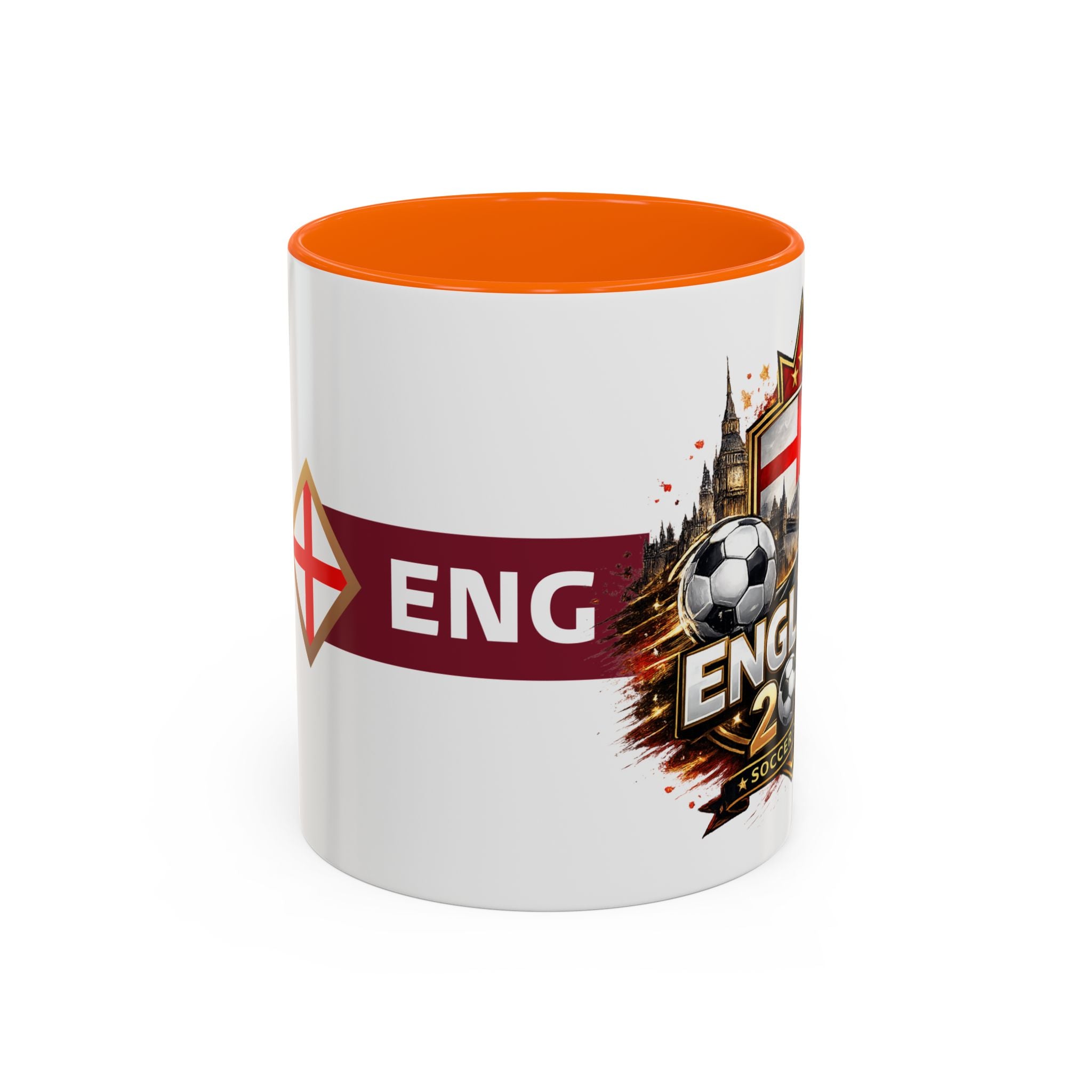 England 2026 Soccer Cup Accent Coffee Mug (11, 15oz)