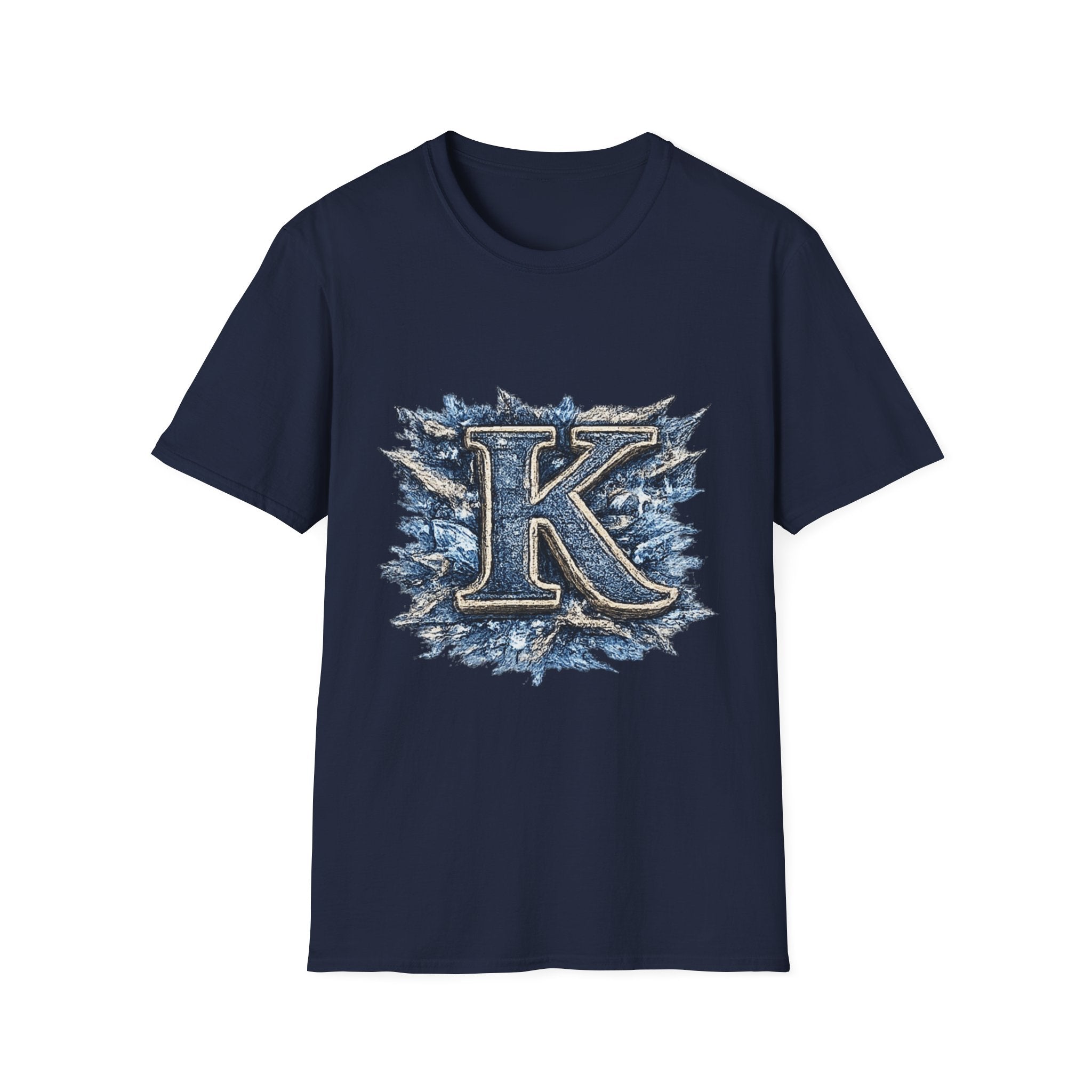 Letter K Vintage Ice Monogram T-Shirt