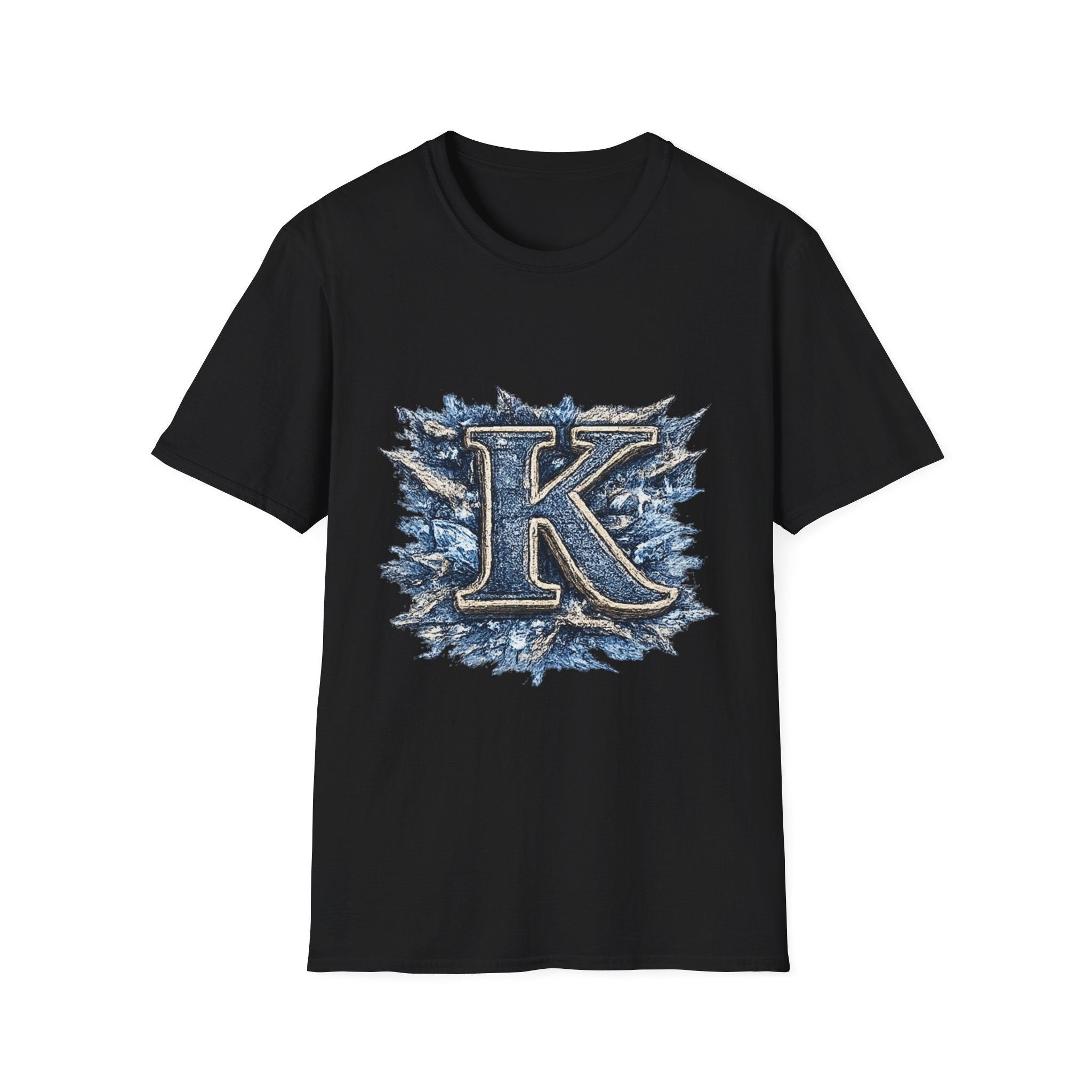Letter K Vintage Ice Monogram T-Shirt