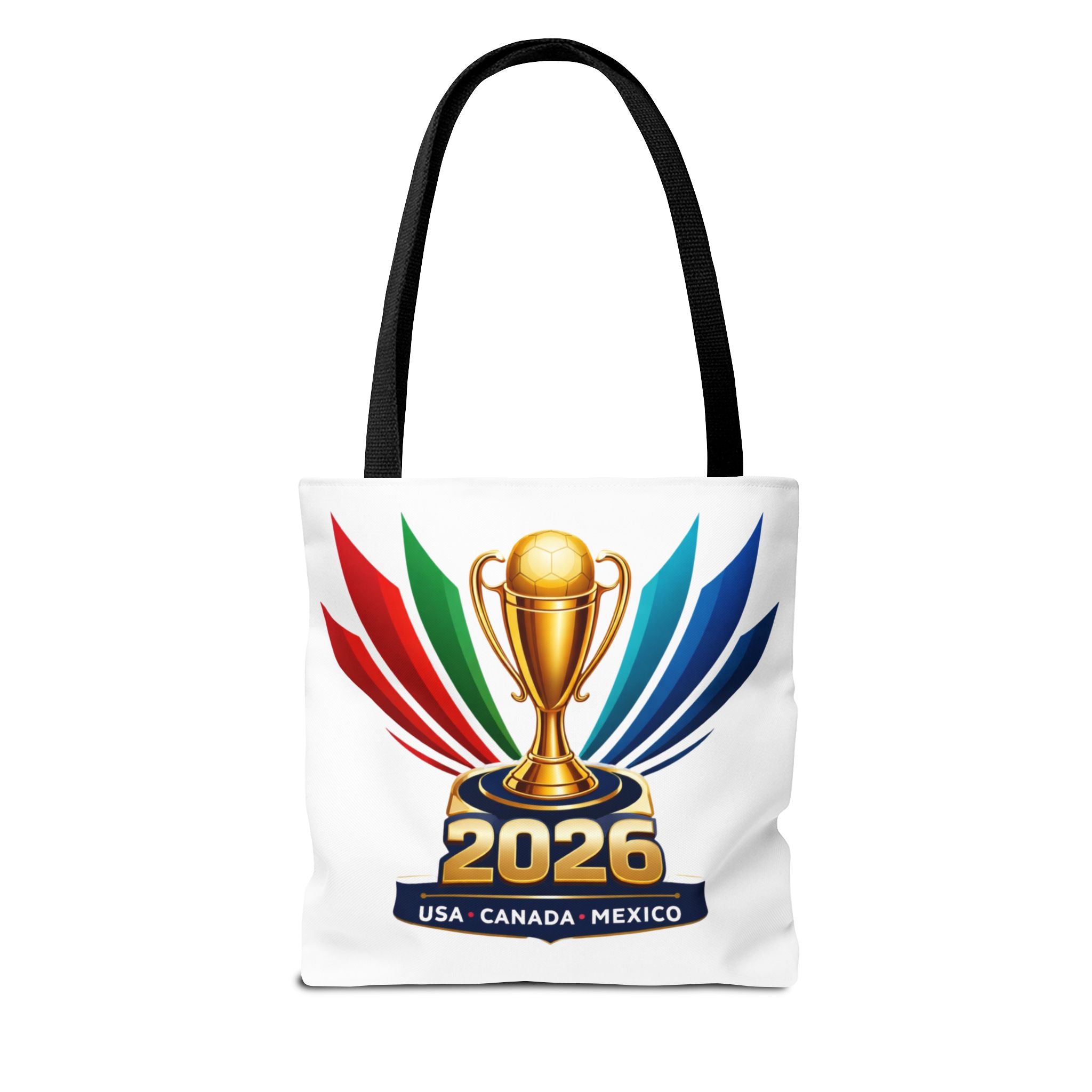 2026 USA Canada Mexico Soccer Trophy Tote Bag — World Cup Style Fan Tote
