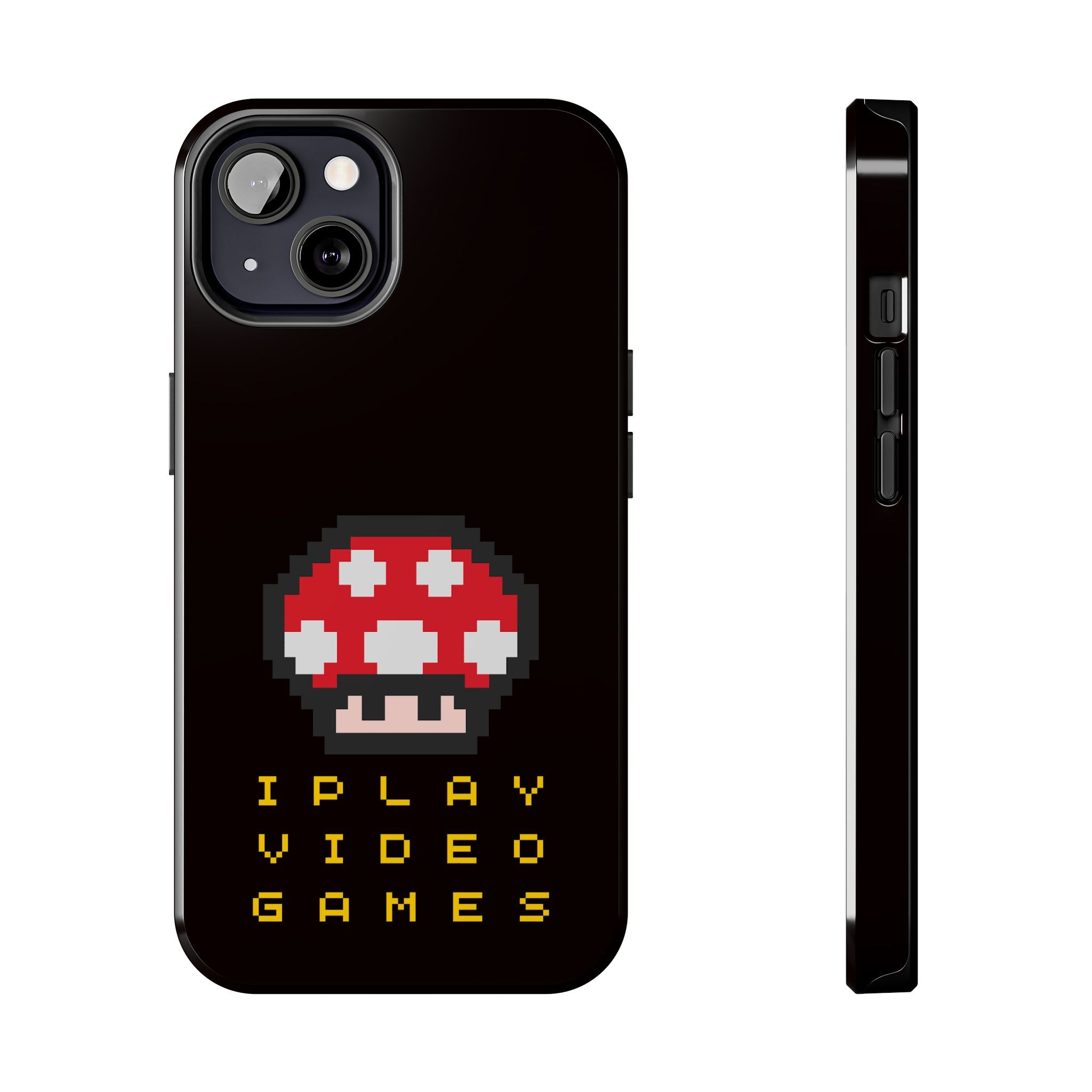 I Play Video Games Pixel Mushroom Phone Case — Tough Protective Gamer Case