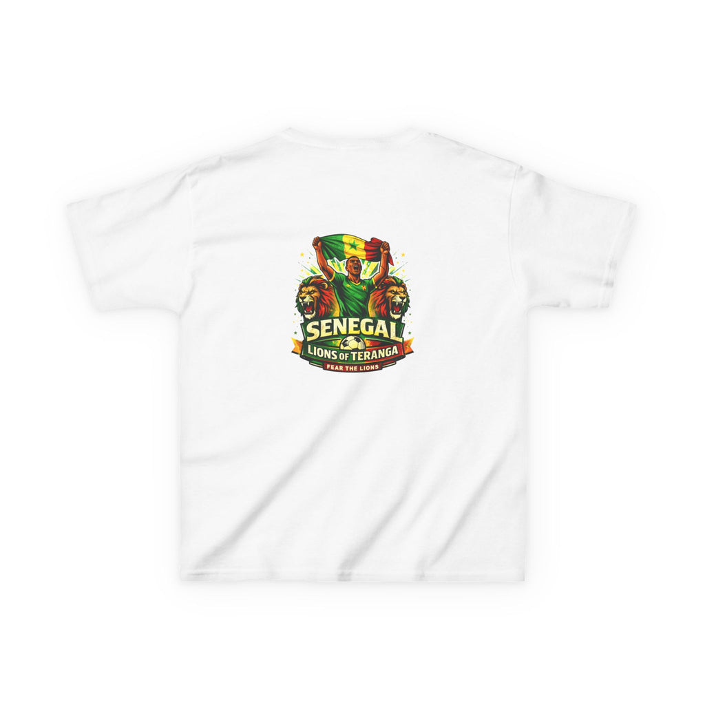 Senegal Kids T‑Shirt — Senegal Flag & 'Senegal Lions' Soccer Graphic