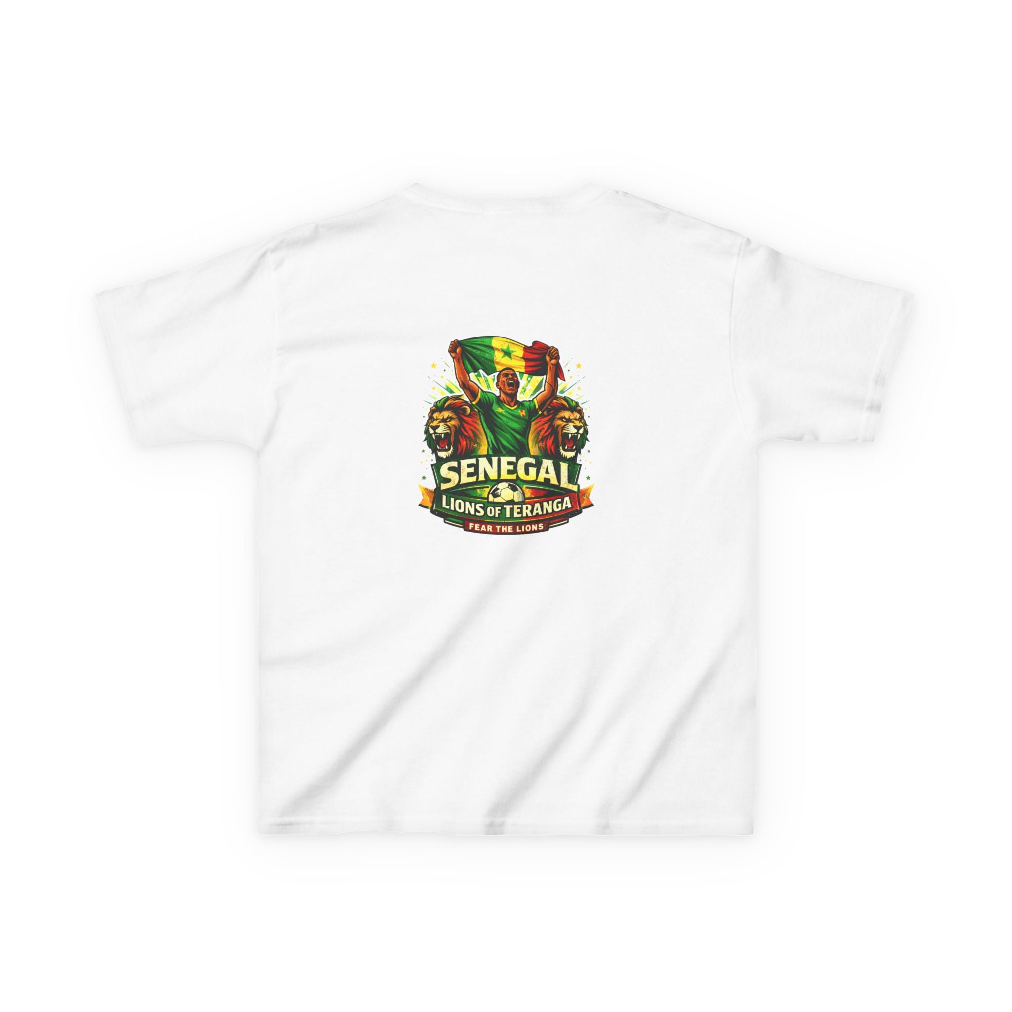 Senegal Kids T‑Shirt — Senegal Flag & 'Senegal Lions' Soccer Graphic