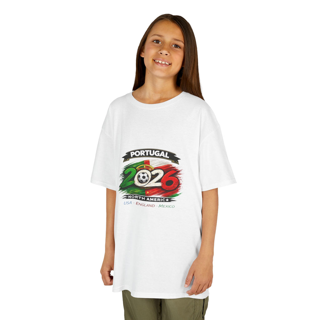 Portugal 2026 Kids T‑Shirt — Cup Supporter Flag Design