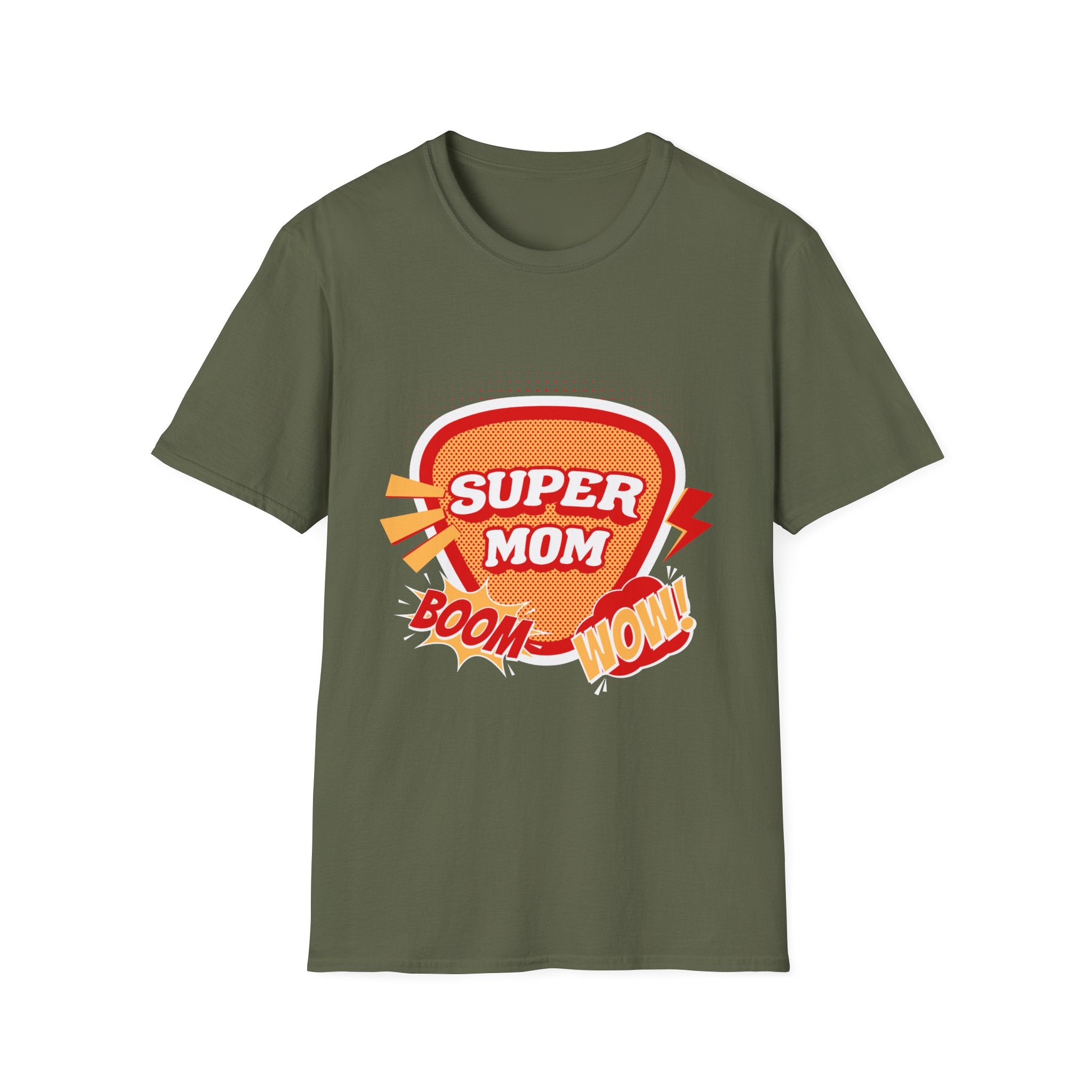 Super Mom T-Shirt — Retro Comic Boom Wow Mother's Day Tee