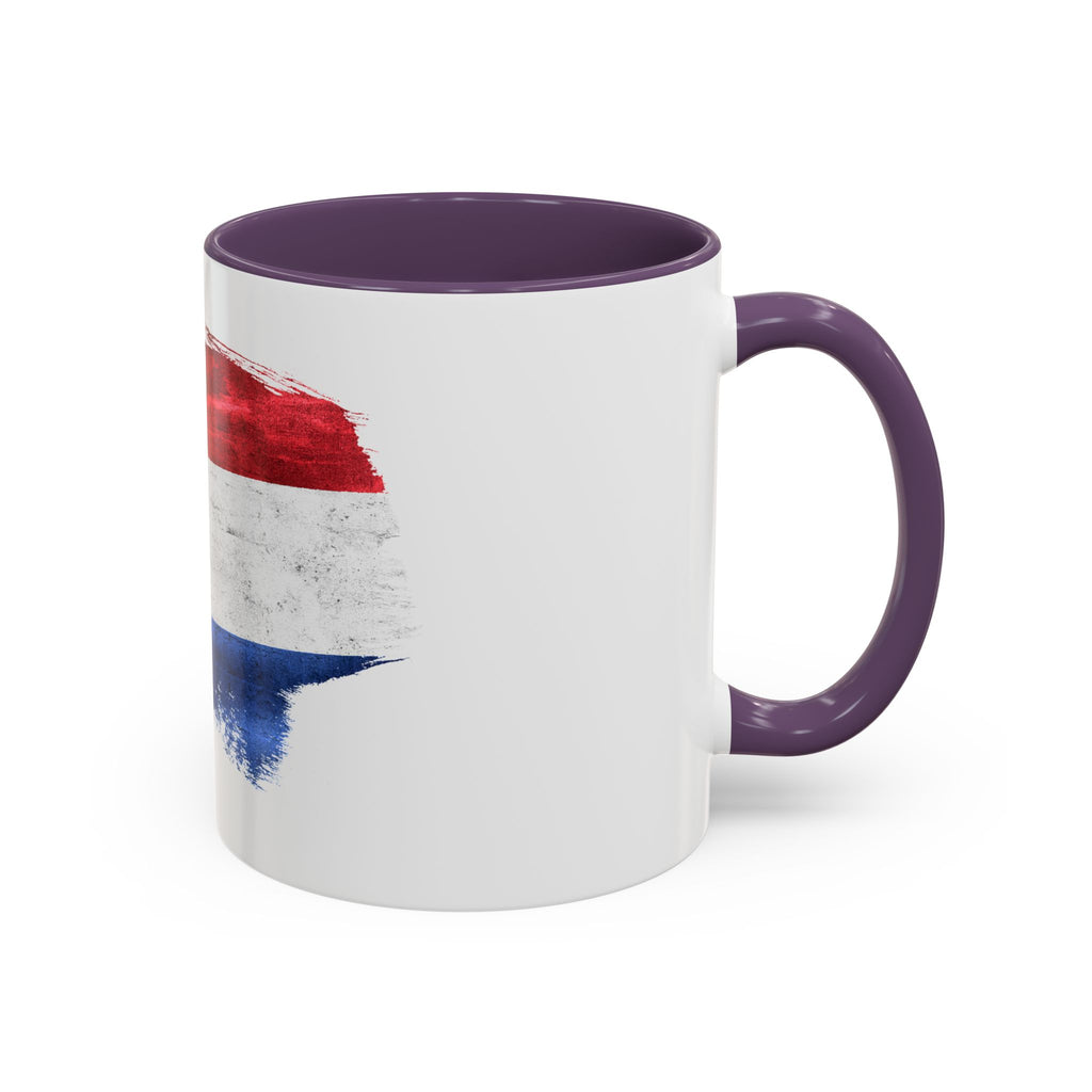 Netherlands Dutch Flag Brushstroke Accent Coffee Mug — 11/15oz