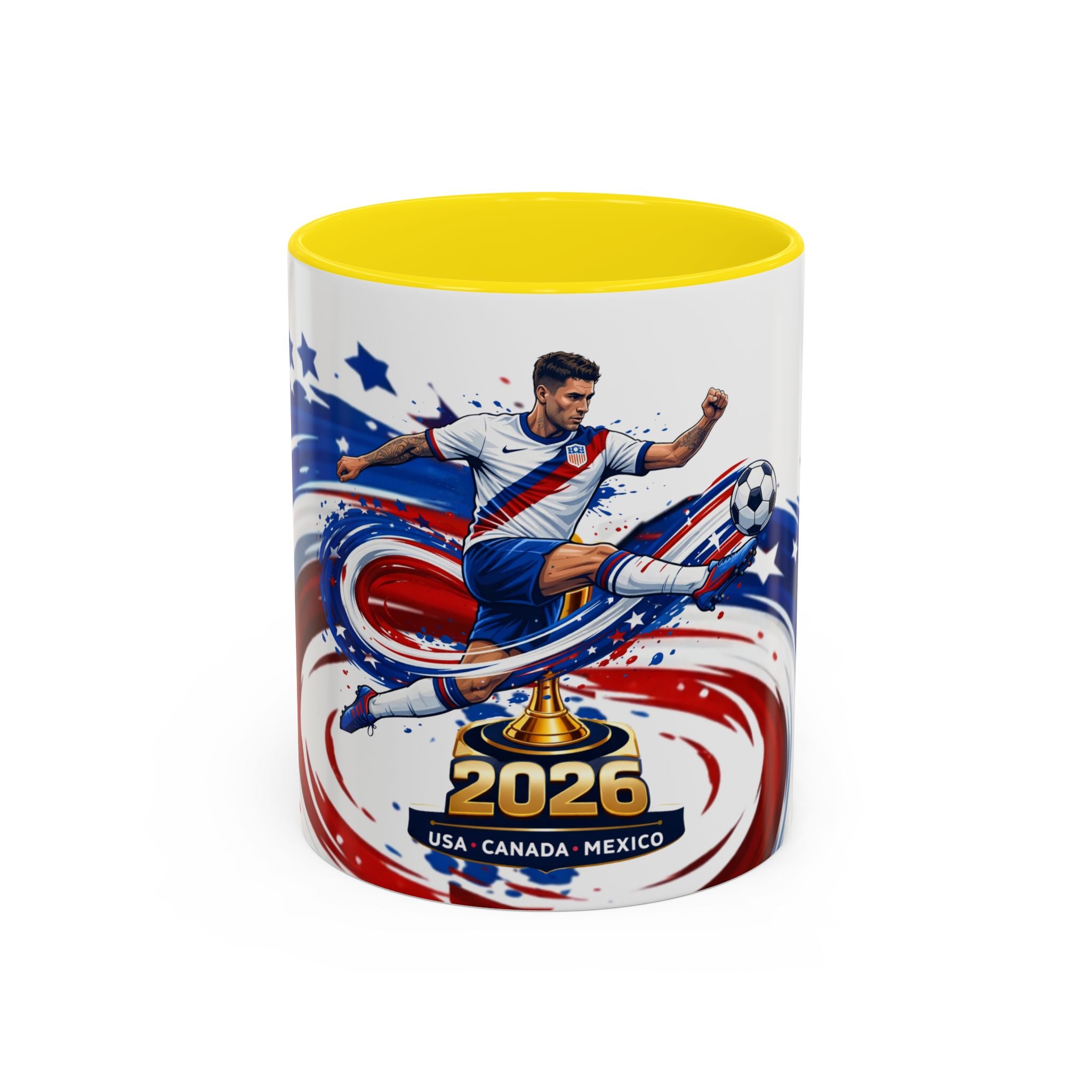 2026 CONCACAF Soccer Champion Accent Mug — USA Canada Mexico  Cup Qualifier Design