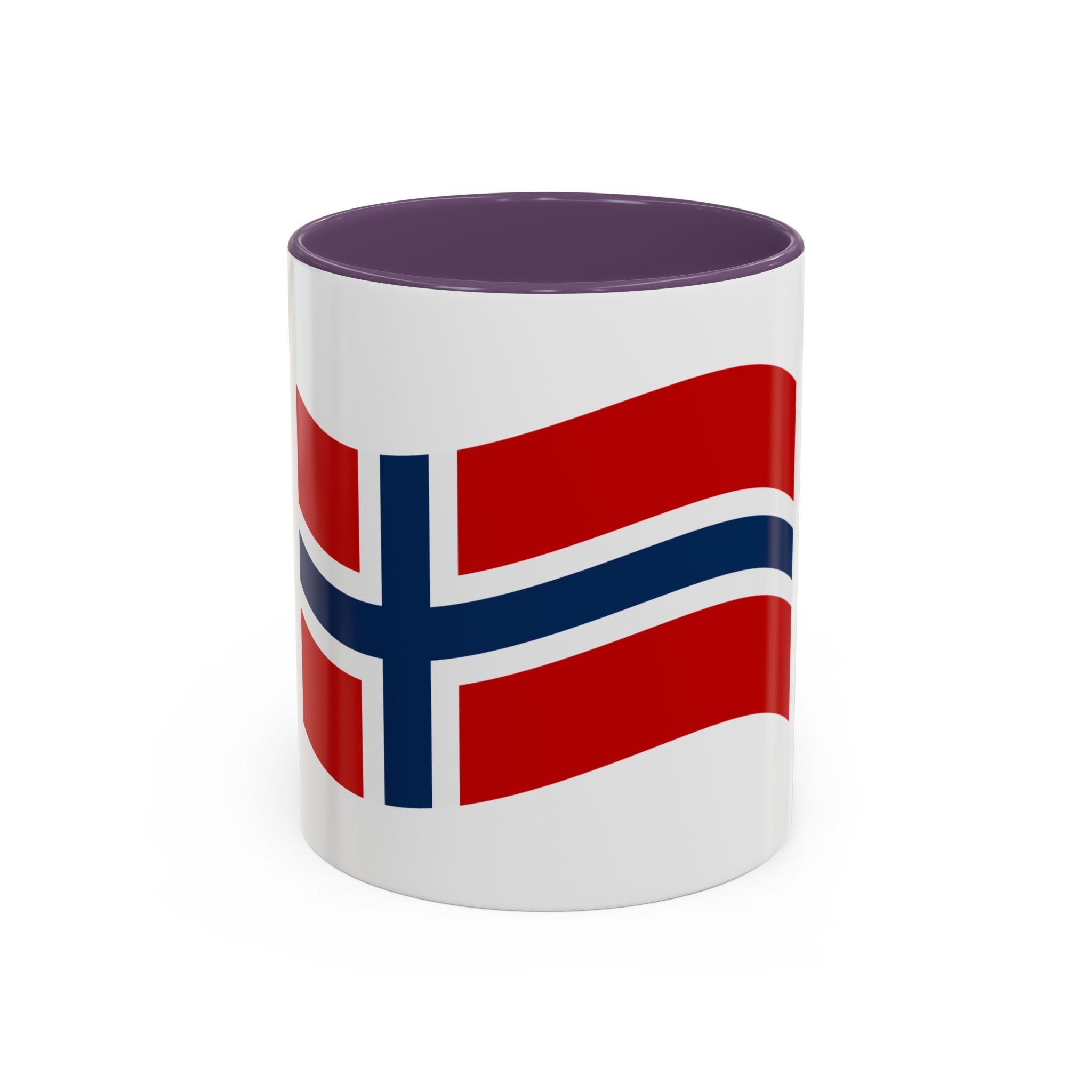 Norway Flag Accent Coffee Mug – Norway 2026 Soccer Fan Ceramic Mug (11/15oz)