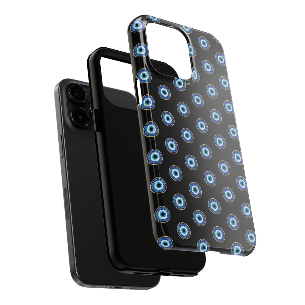 Evil Eye Pattern Tough Phone Case — Protective Blue Nazar Design