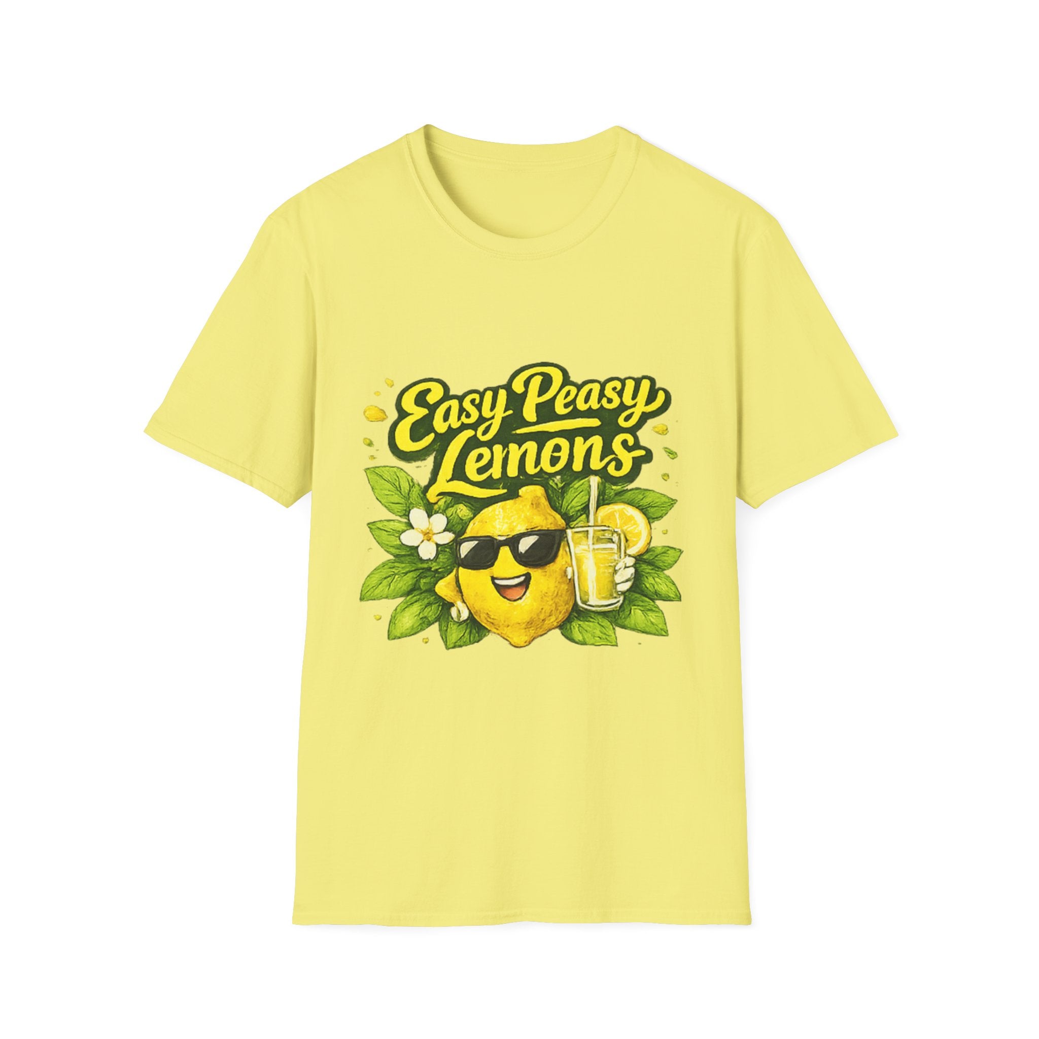 Easy Peasy Lemons uni sex  T-Shirt — Cute Lemon Graphic Tee for Summer & Gifts
