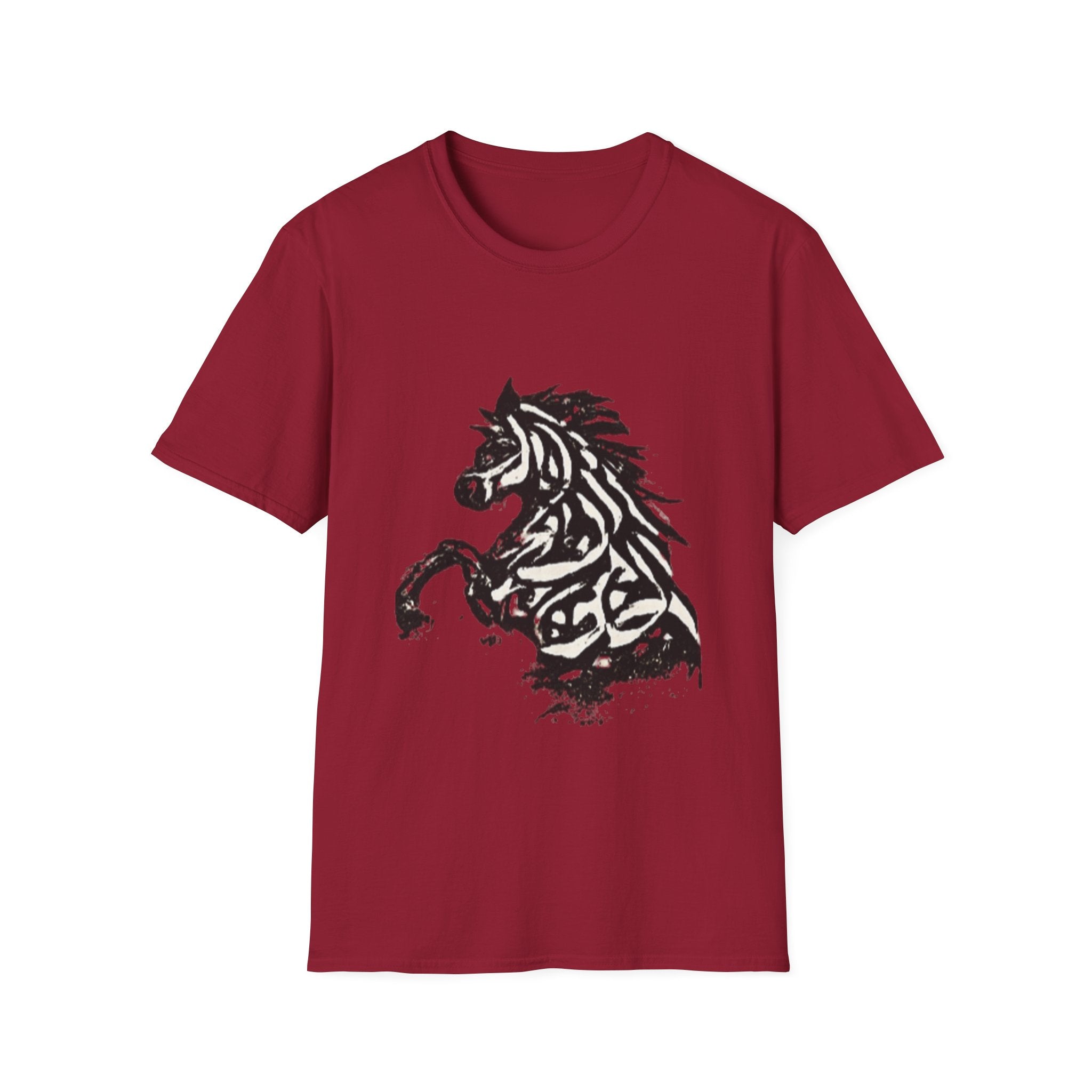 Tribal Stallion T‑Shirt — Bold Black Horse Graphic