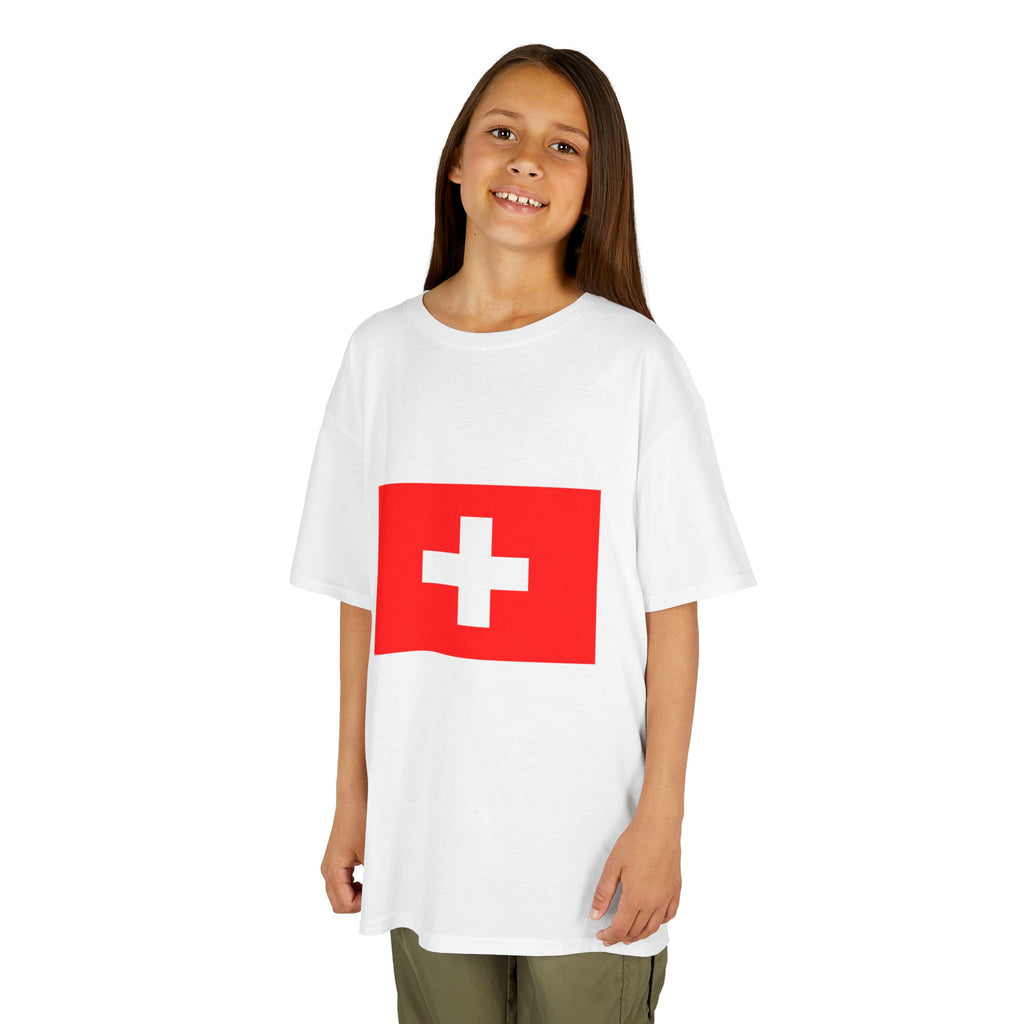 Switzerland Kids T-Shirt – Swiss Flag "SUI" Soccer Jersey Style
