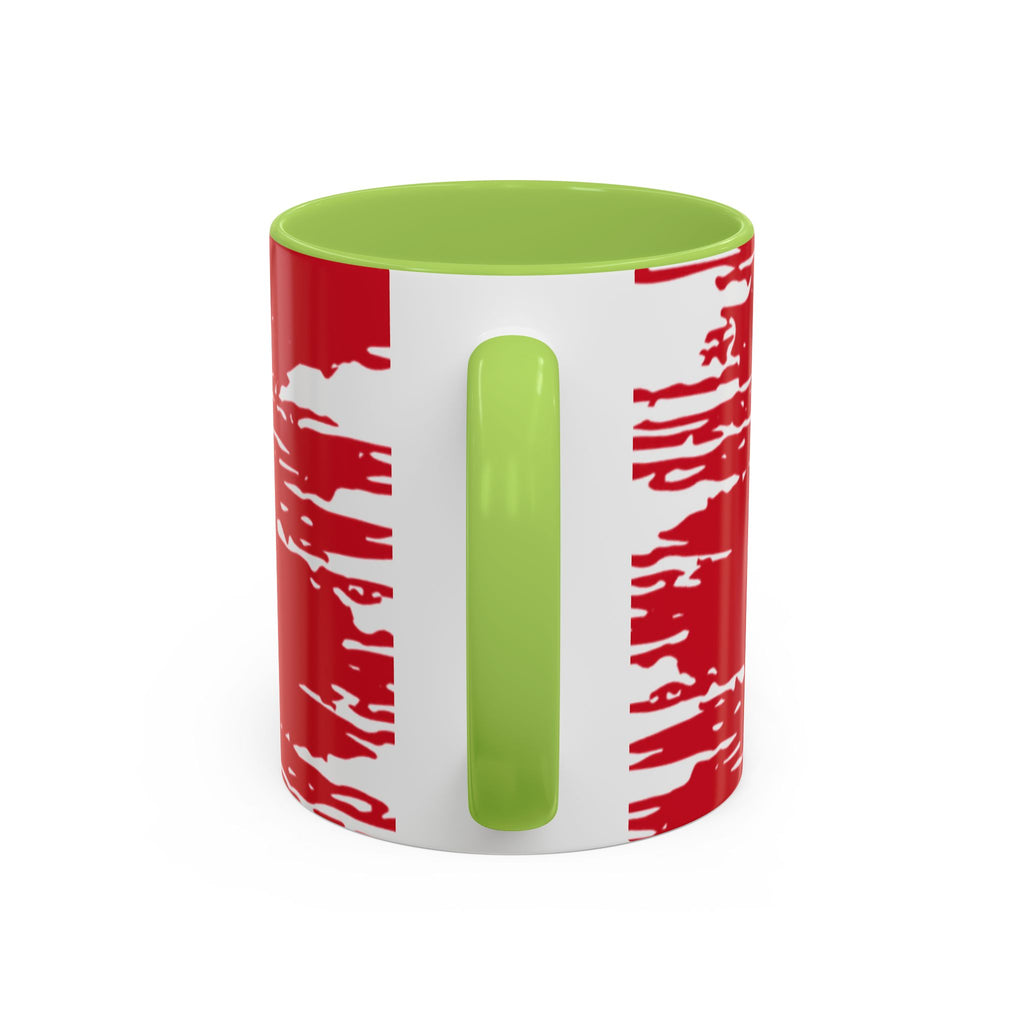 Canada Maple Leaf Accent Coffee Mug – Red Canadian Flag Design (11/15 oz)