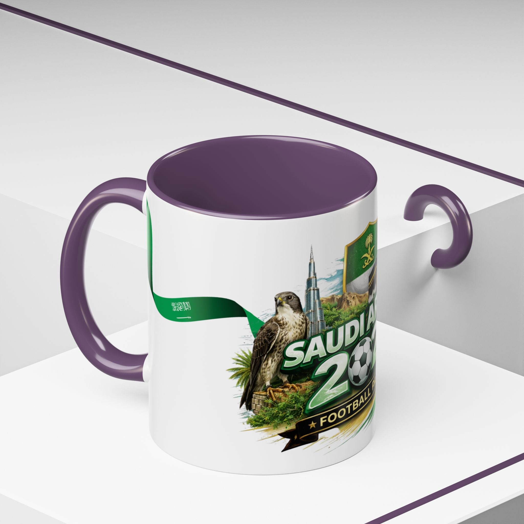 Saudi Arabia 2026 Football Passion Accent Coffee Mug – Cup Soccer Fan Gift