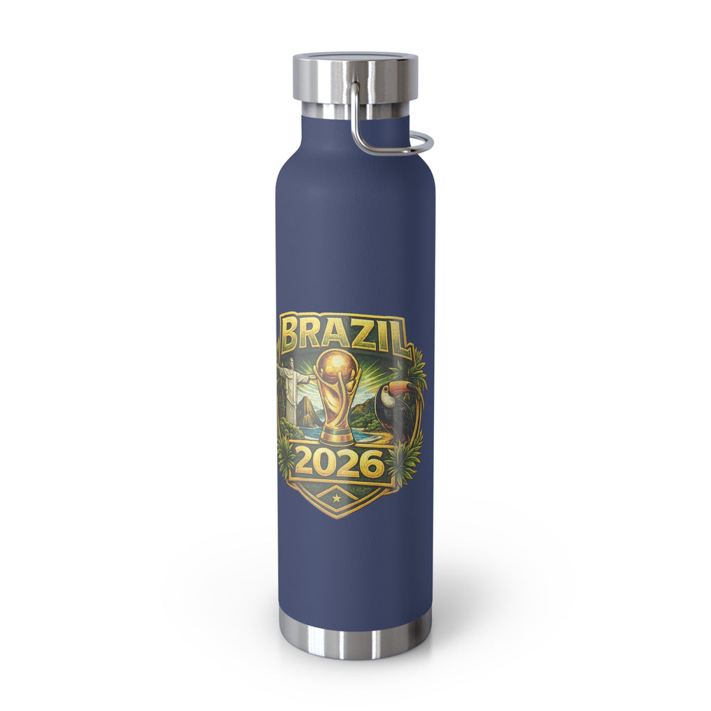Brazil 2026 Soccer Cup 22oz Insulated Water Bottle