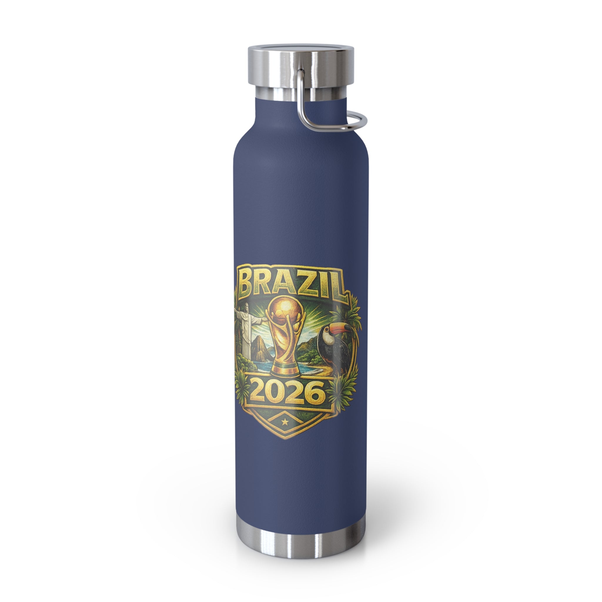Brazil 2026 Soccer Cup 22oz Insulated Water Bottle