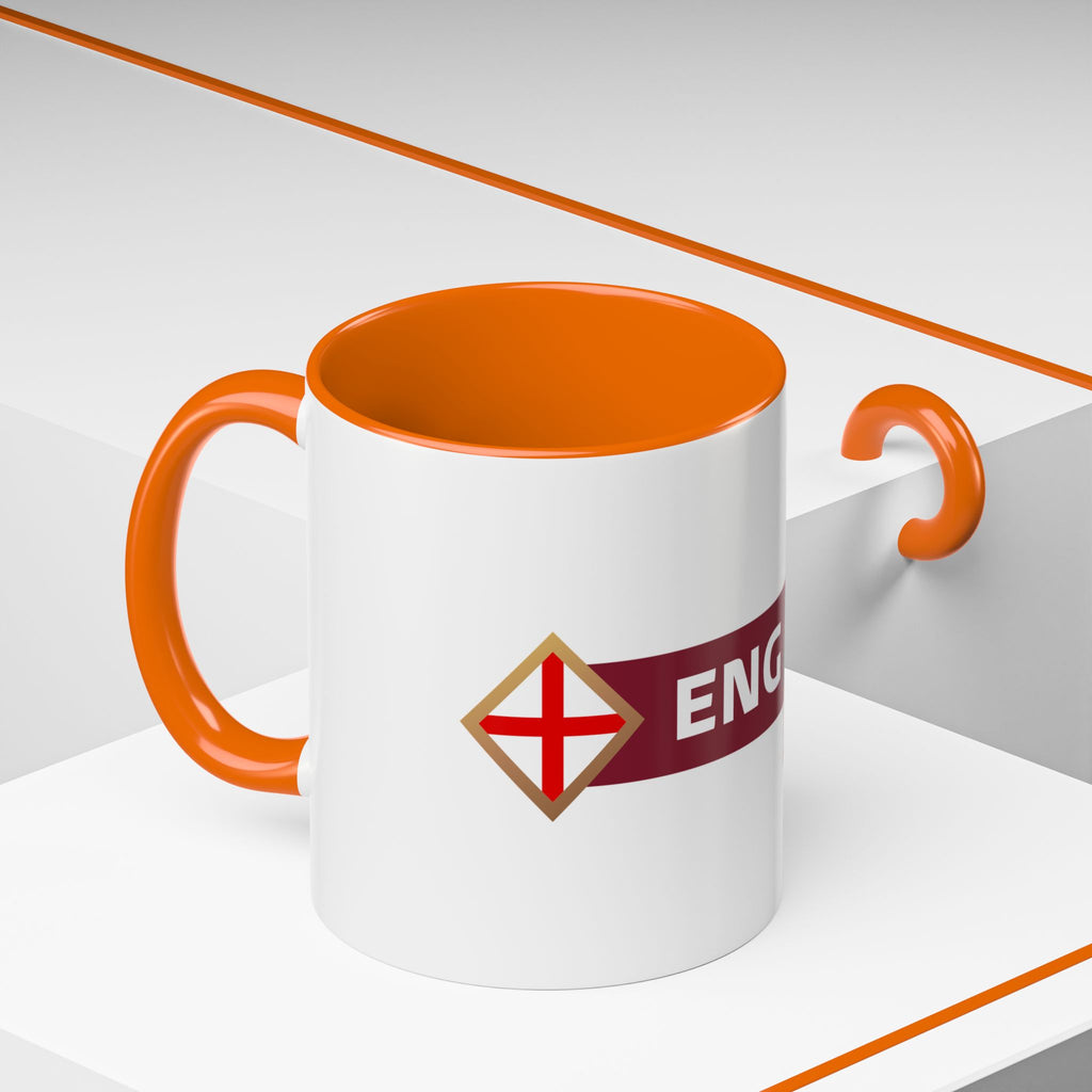 England 2026 Soccer Cup Accent Coffee Mug (11, 15oz)