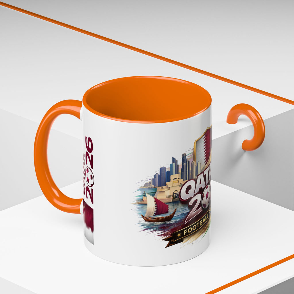 Qatar 2026 Football Passion Accent Coffee Mug (11/15oz)