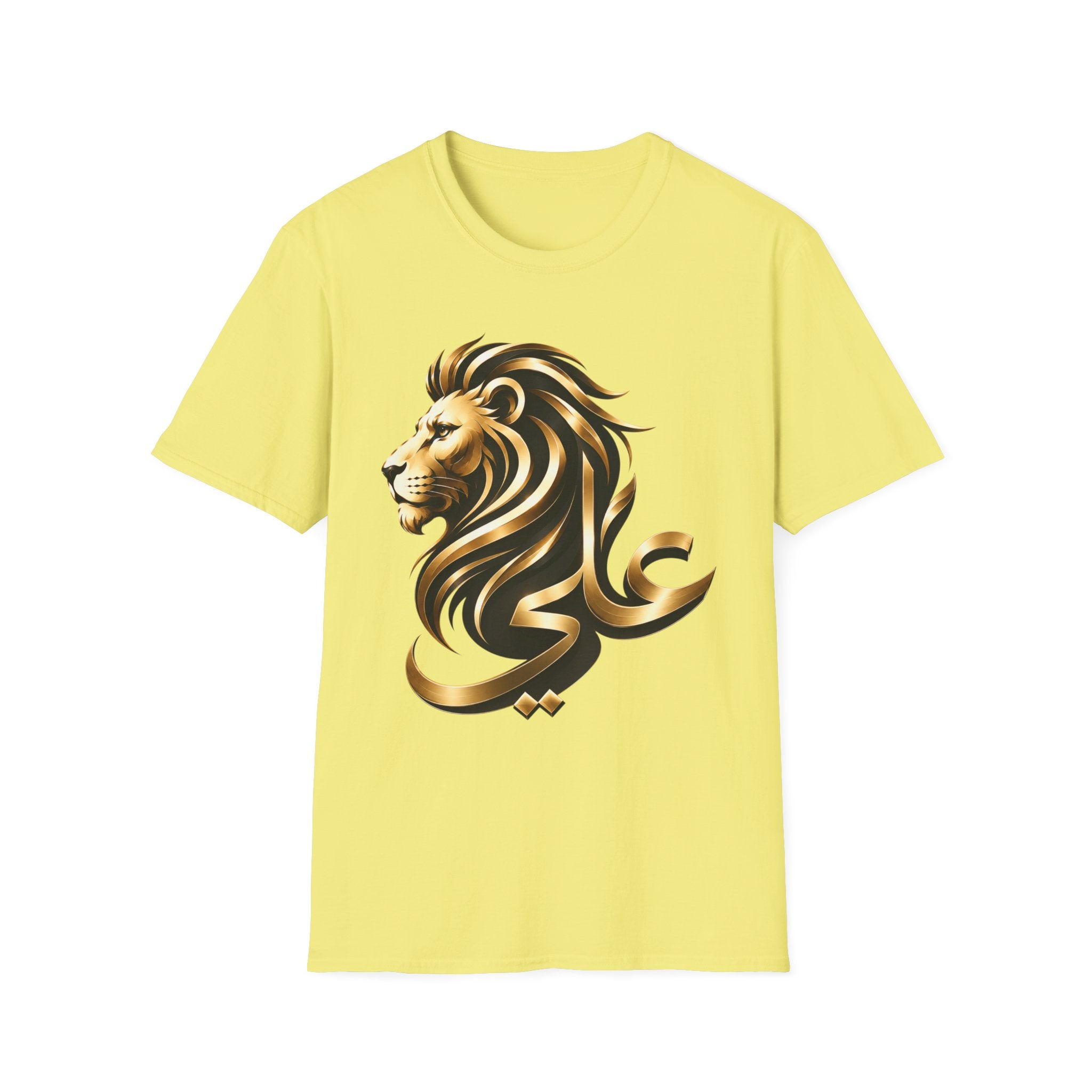 Lion Portrait ALI Name T-Shirt — Regal Golden Lion Graphic Tee