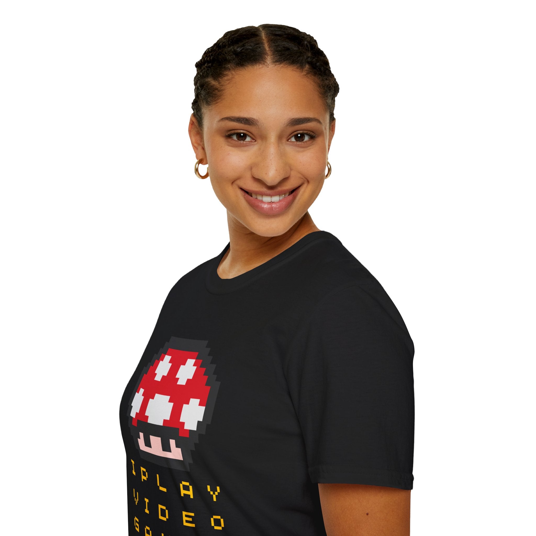 Pixel Mushroom "I Play Video Games" T-Shirt