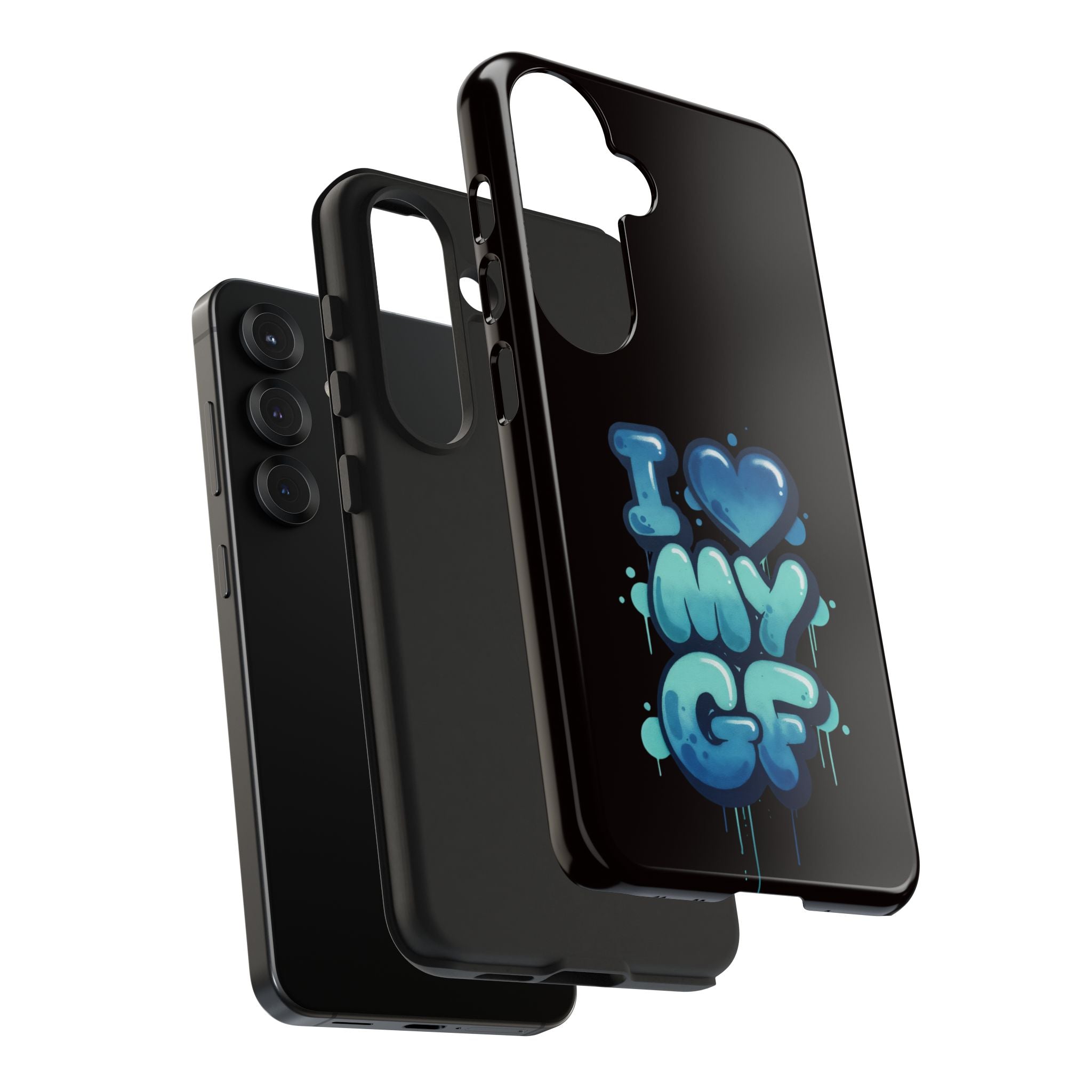 I Love My GF Phone Case — Protective Glossy "I  My GF" Design
