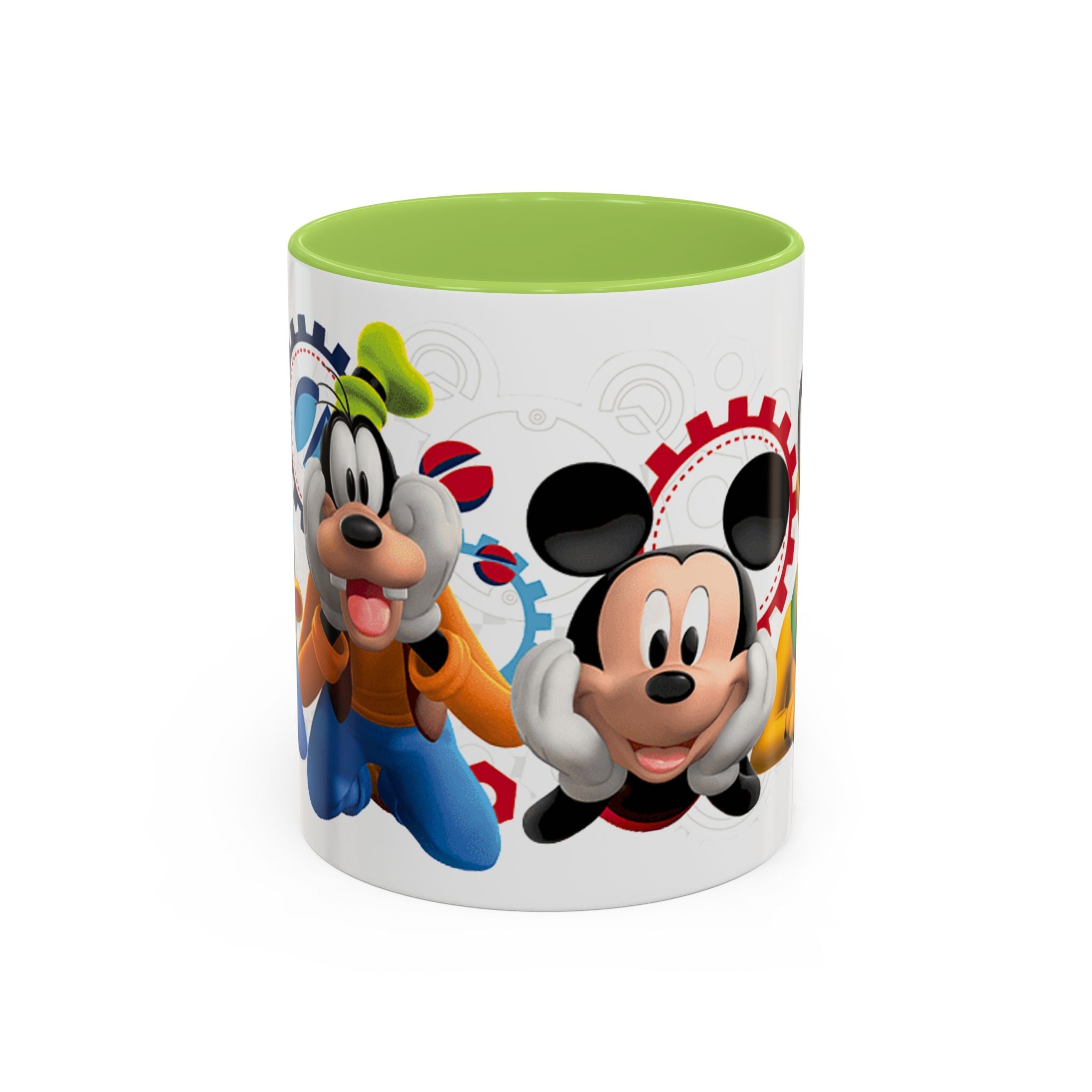Disney Mickey & Friends Accent Coffee Mug – Mickey, Goofy & Pluto Cartoon Gift (11oz)