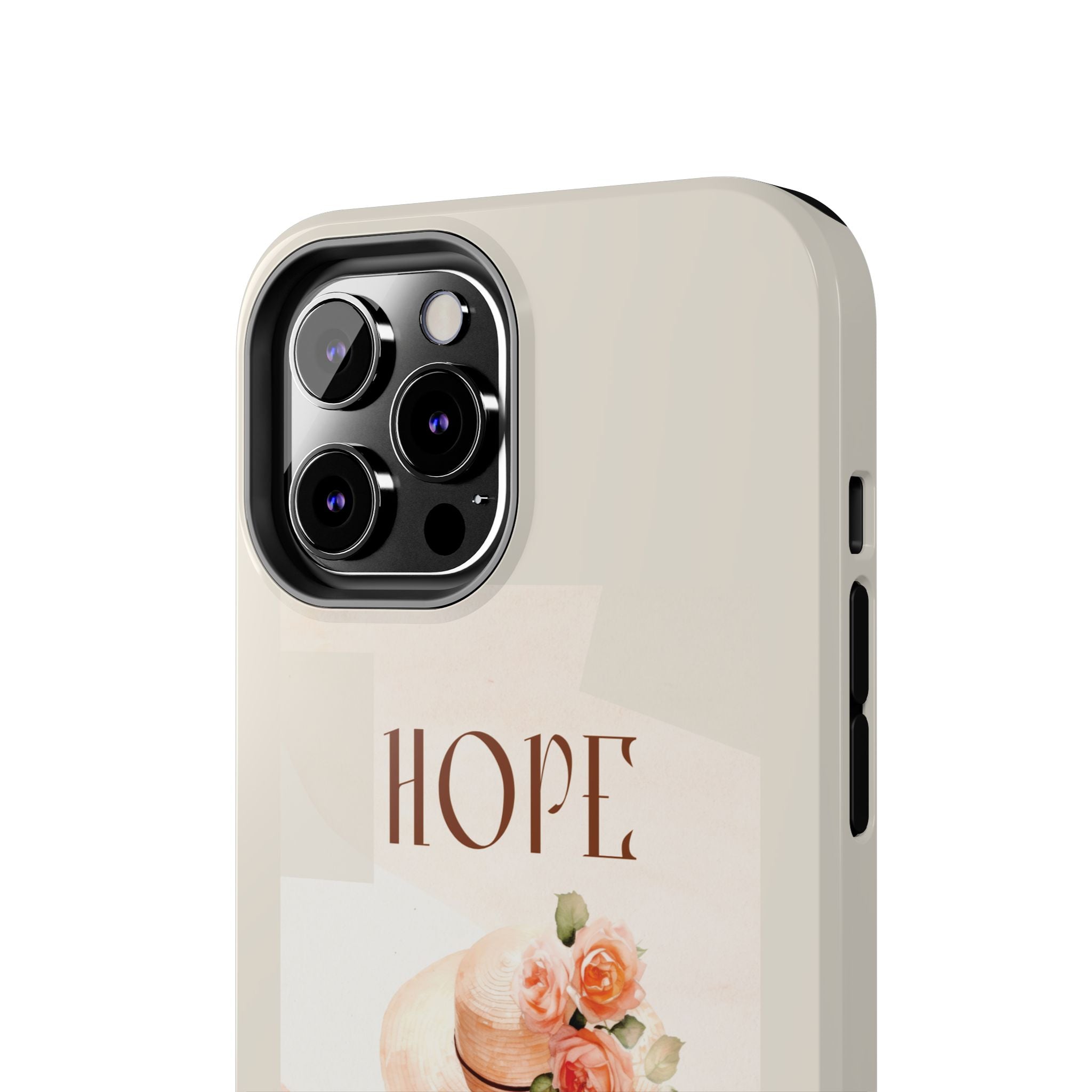 Hope Floral Tough Phone Case — Protective iPhone Case with Watercolor Girl & Flowers