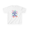 Kids Tee — “Little Humans, Big Energy” Colorful Playful Graphic