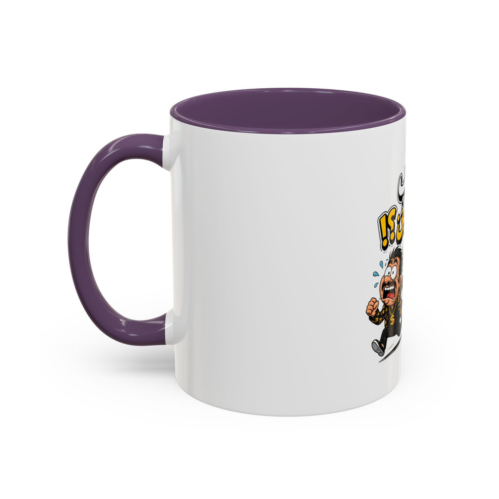 Arabic Funny Escape From Bills Coffee Mug — ‘اهرب على فين؟!’ Accent Mug