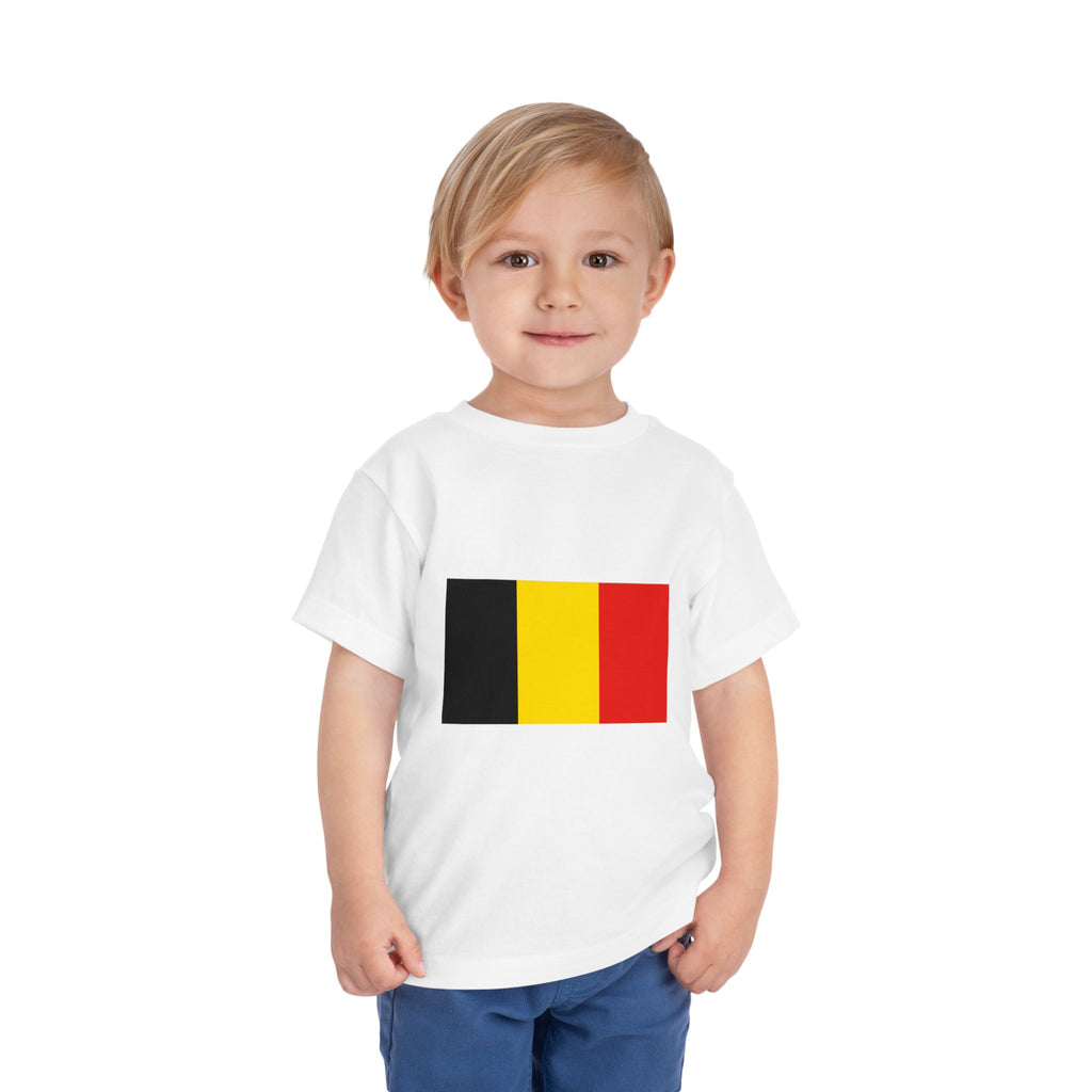 Belgium Flag Toddler Tee — Kids National Soccer Cup Shirt