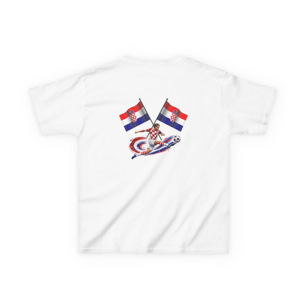 Croatia Kids Tee — Croatia 2026 Soccer Fan Shirt with Flags & Player Graphic