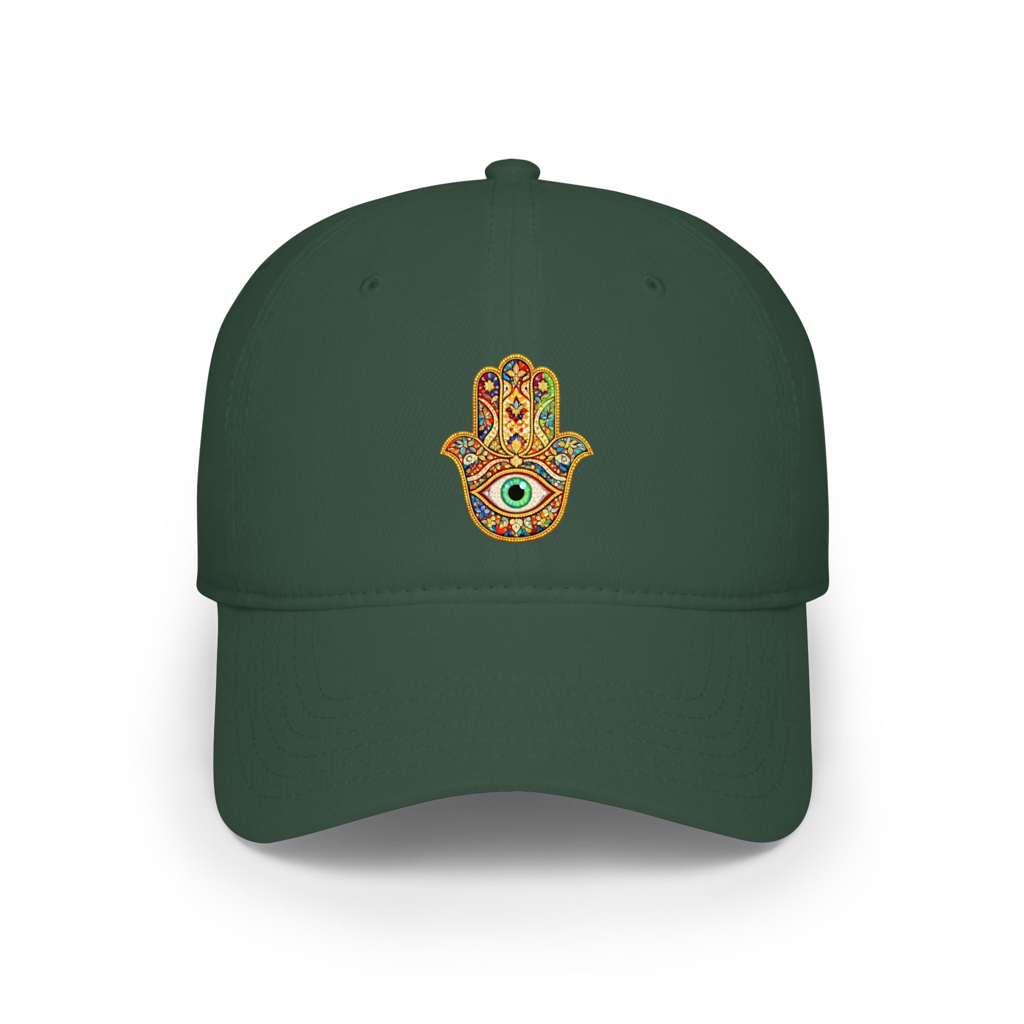Hamsa Hand Embroidered Baseball Cap – Protective Eye Low Profile Hat