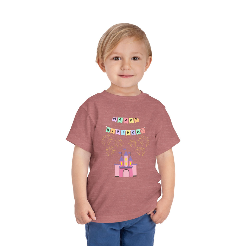 Toddler Birthday Castle Tee — "Happy Birthday" Princess Shirt