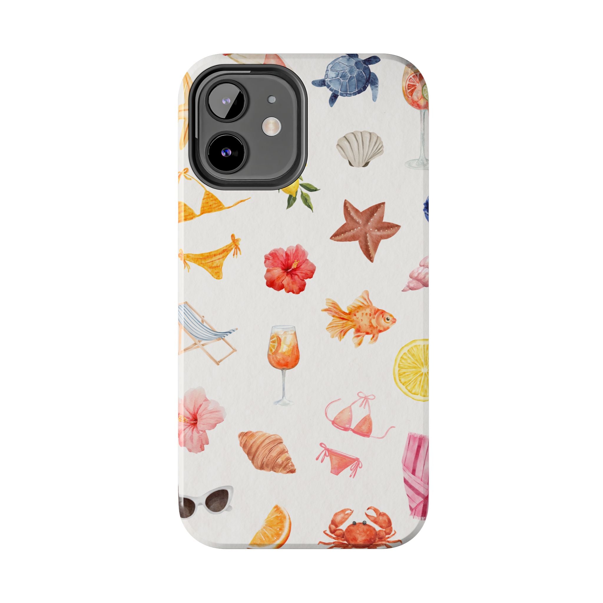 Summer Seashells Pattern Tough Phone Case — Beach Vacation Phone Cover