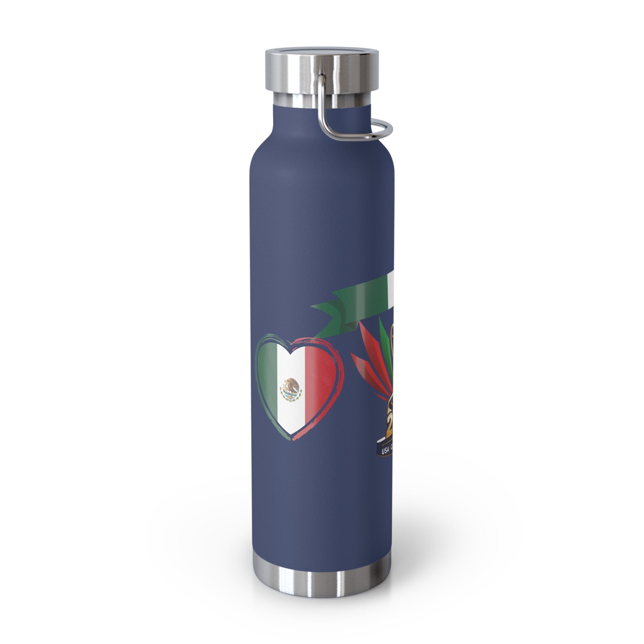 2026 Copa América Mexico Flag Insulated Bottle – 22oz Vacuum Thermos
