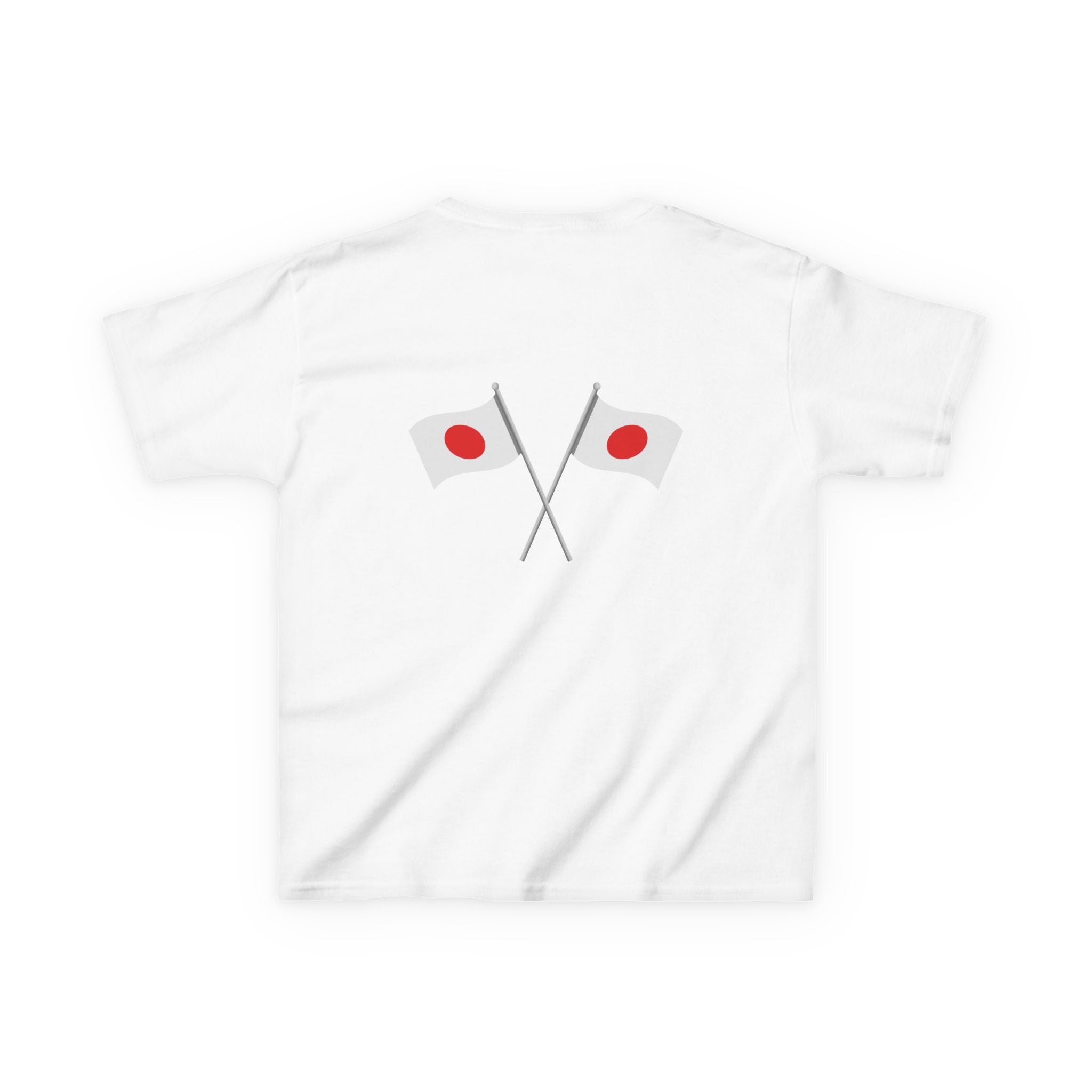 Kids Japan Flag T‑Shirt – Japanese Rising Sun Brush & Crossed Flags Tee