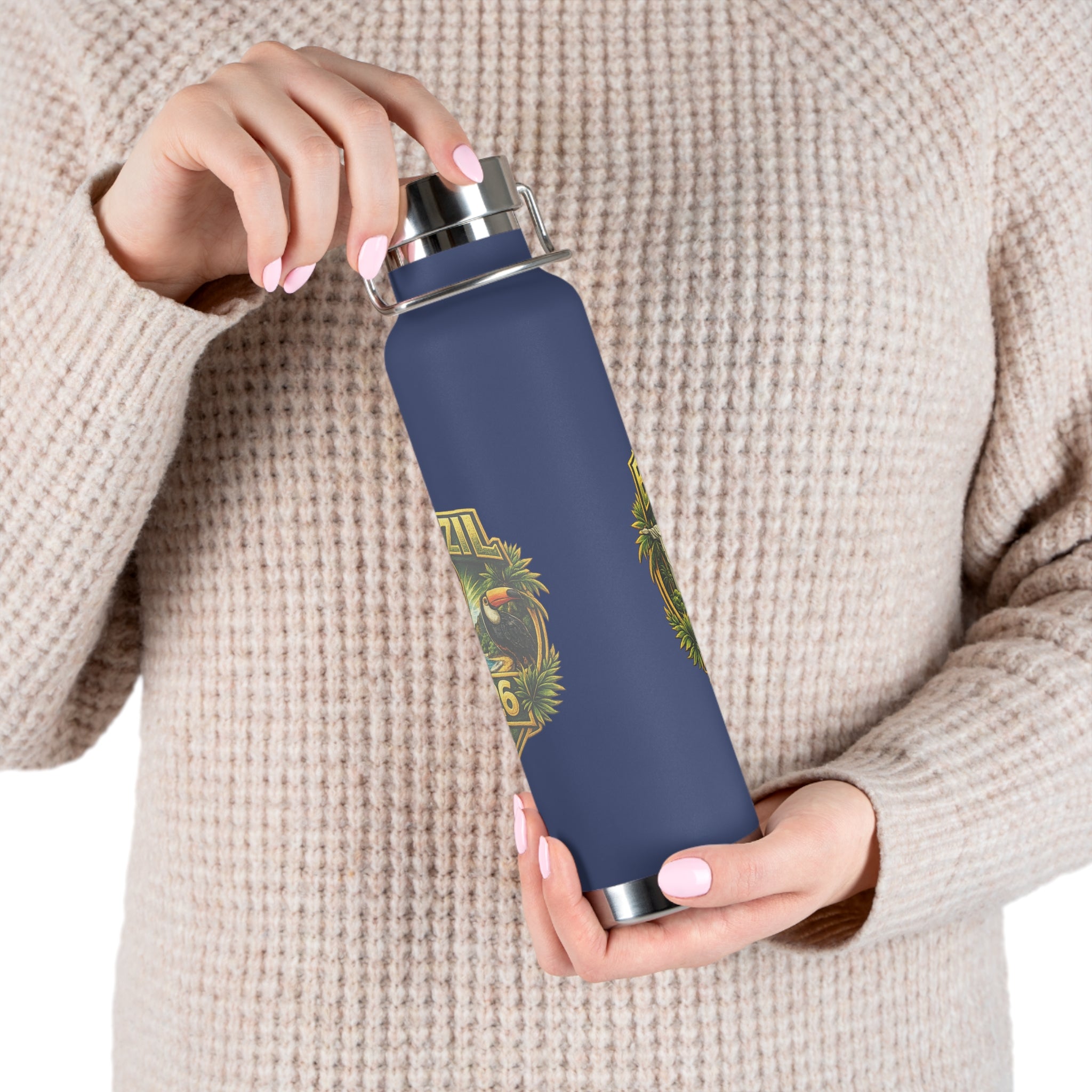 Brazil 2026 Soccer Cup 22oz Insulated Water Bottle