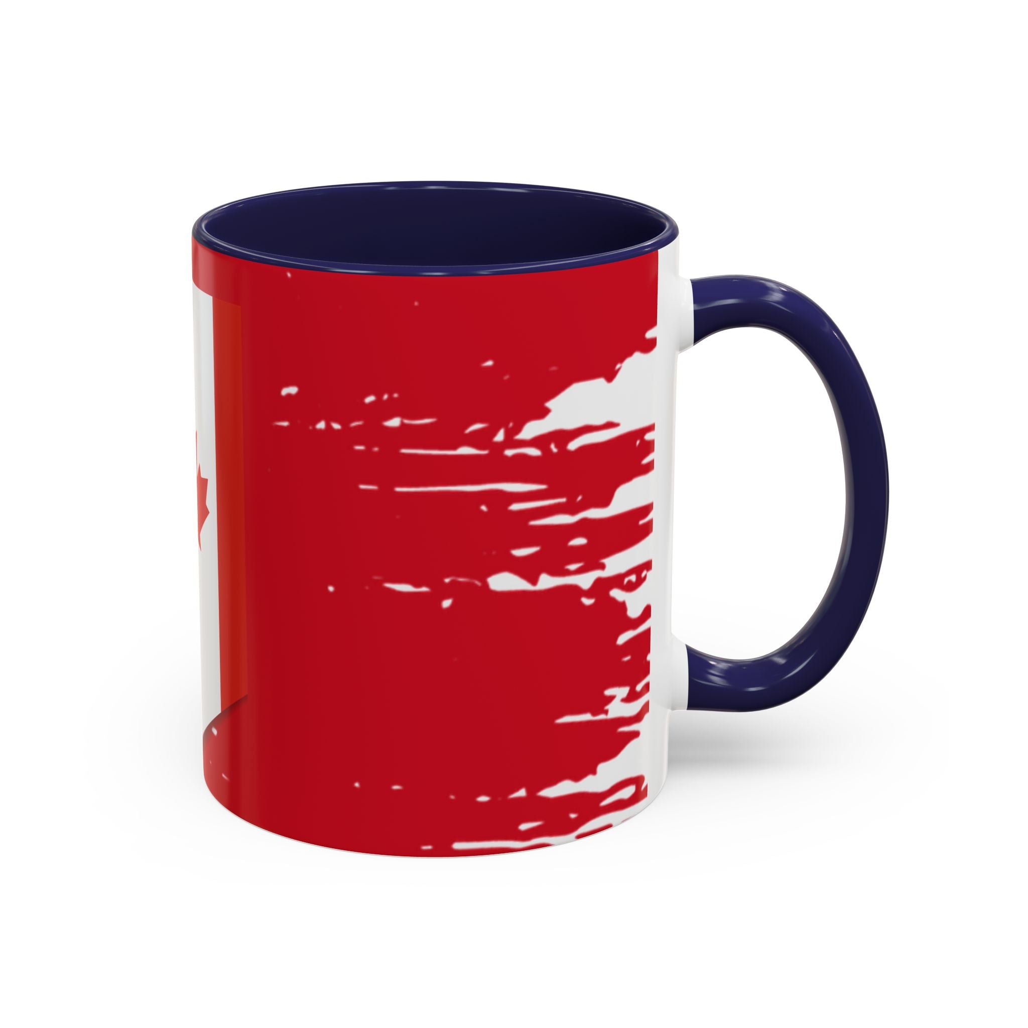 Canada Maple Leaf Accent Coffee Mug – Red Canadian Flag Design (11/15 oz)