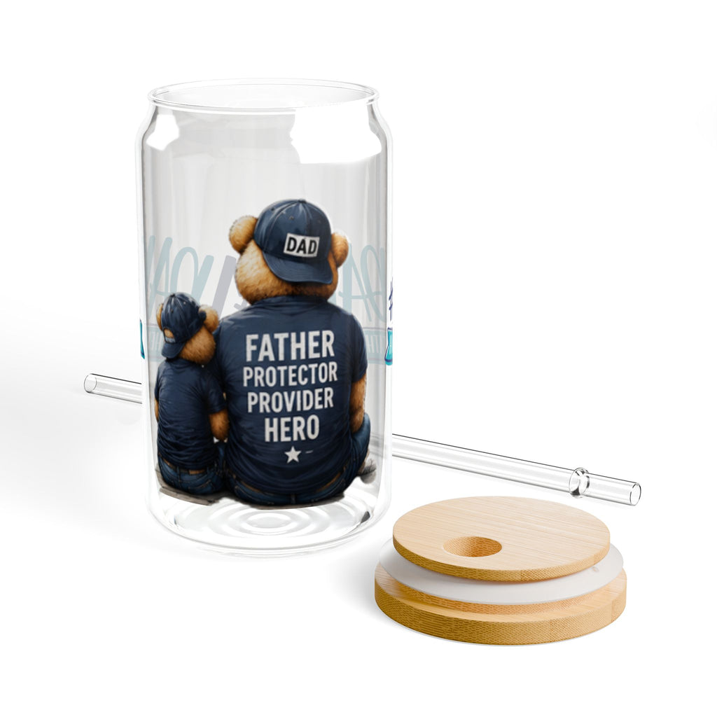 Super Dad 16oz Sipper Glass with Straw — Father's Day Gift